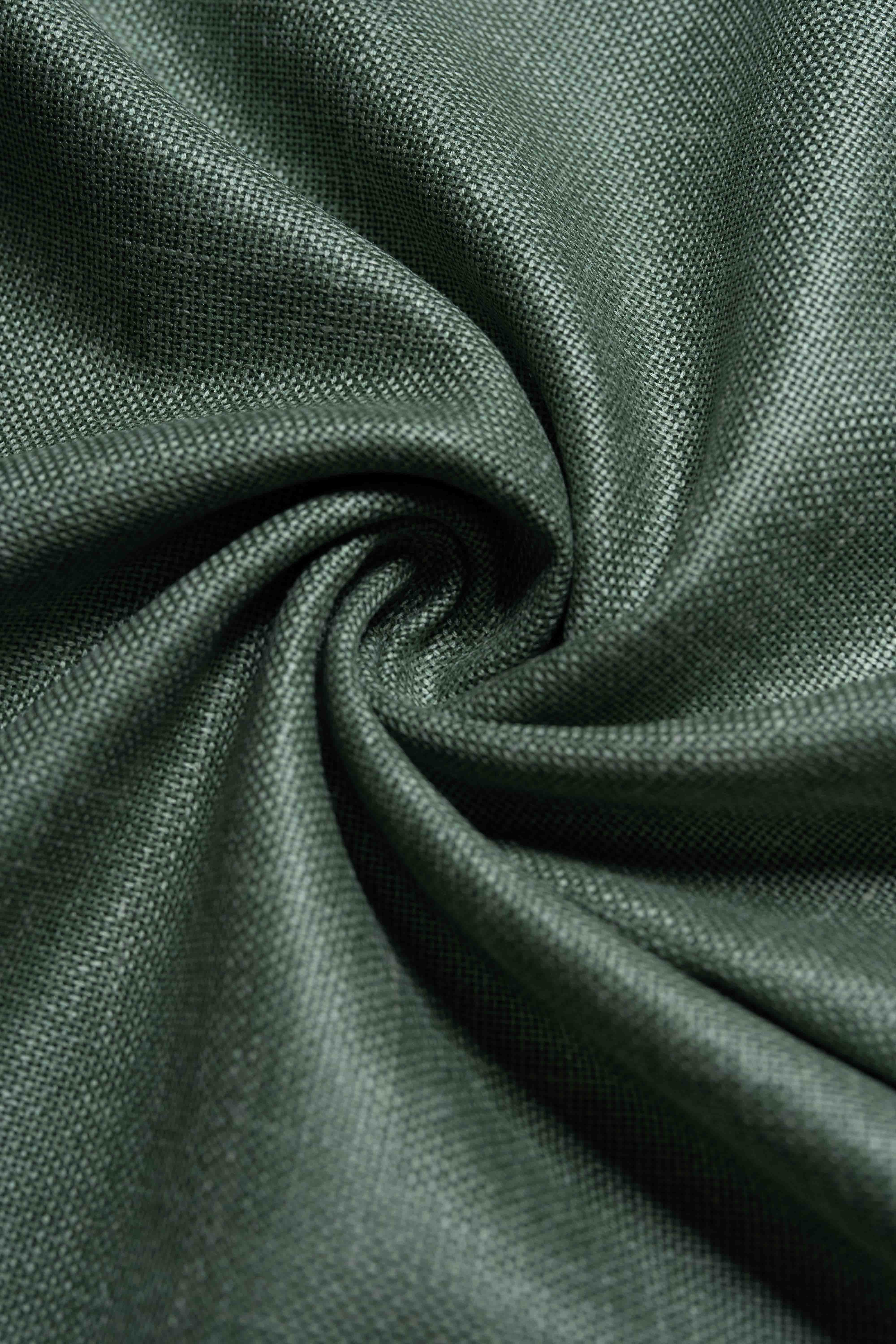 Groves & Lindley Mint Green Wool Silk Mohair Linen Suit Jacket Fabric (3919)-2.5m - Yoo's Club