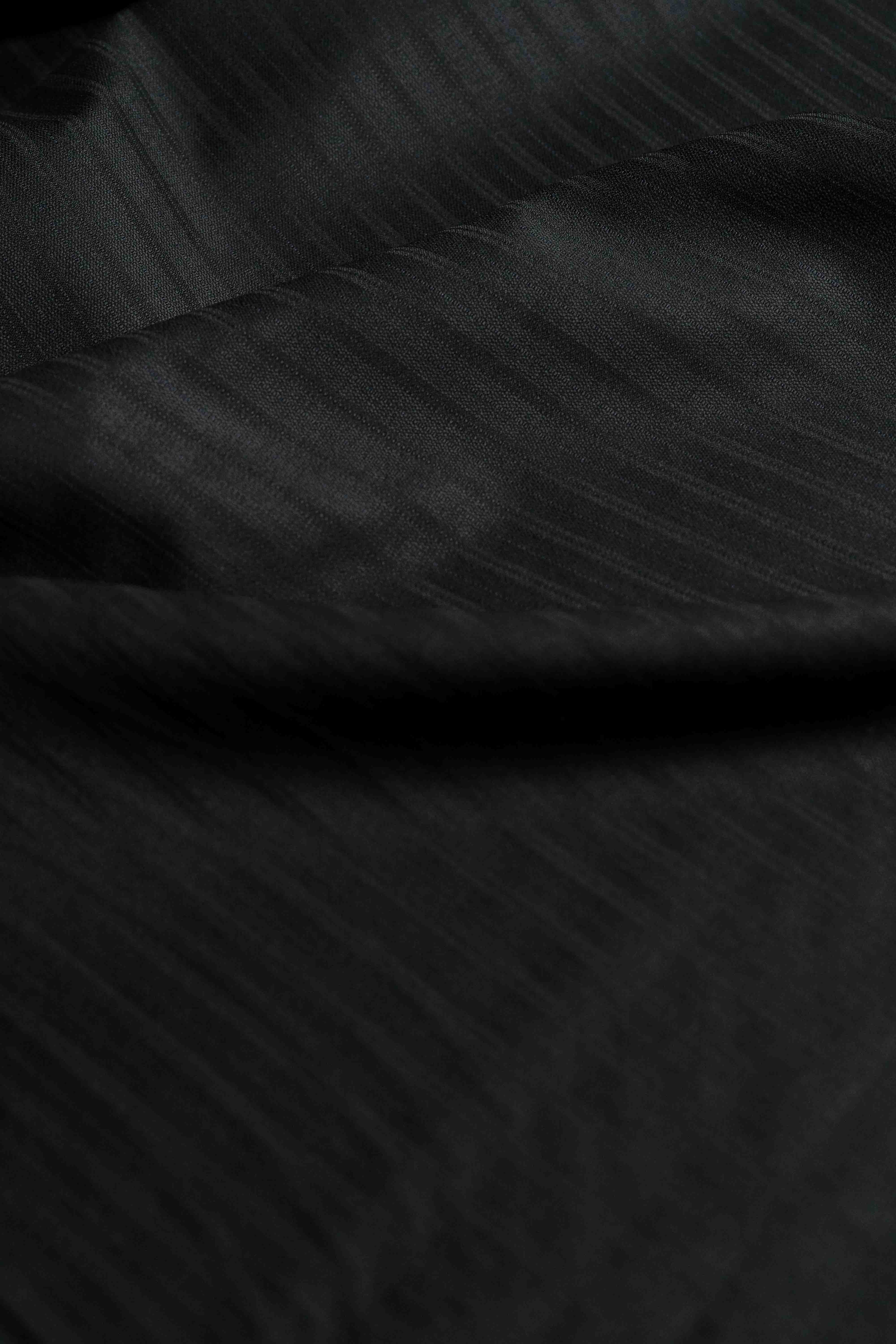 Marzoni Black Stripe Wool Silk Cashmere Suit Fabric (V23418) -3m - Yoo's Club