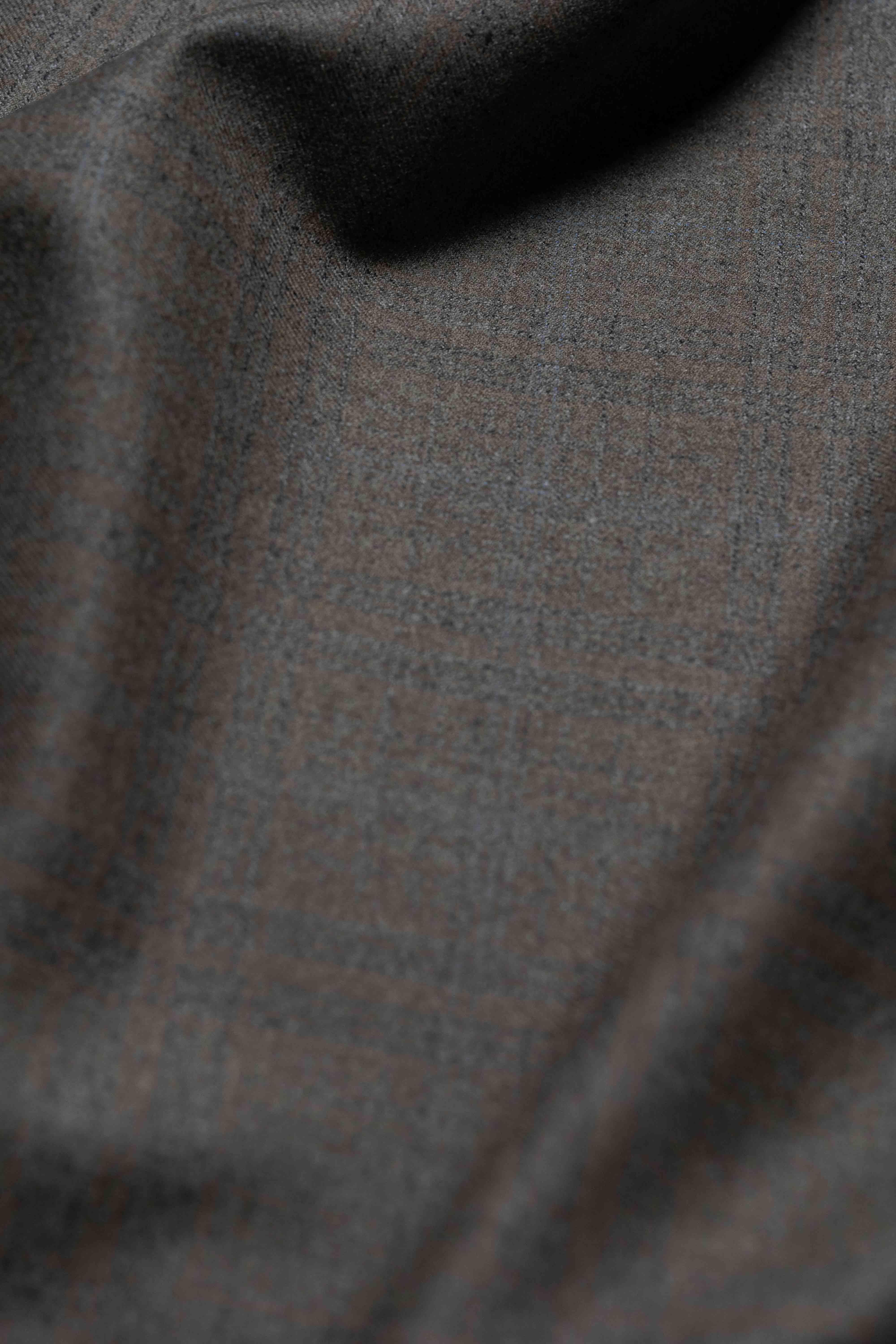 Fancy Light Brown Wool Suit Fabric (V23600)-3.1m - Yoo's Club
