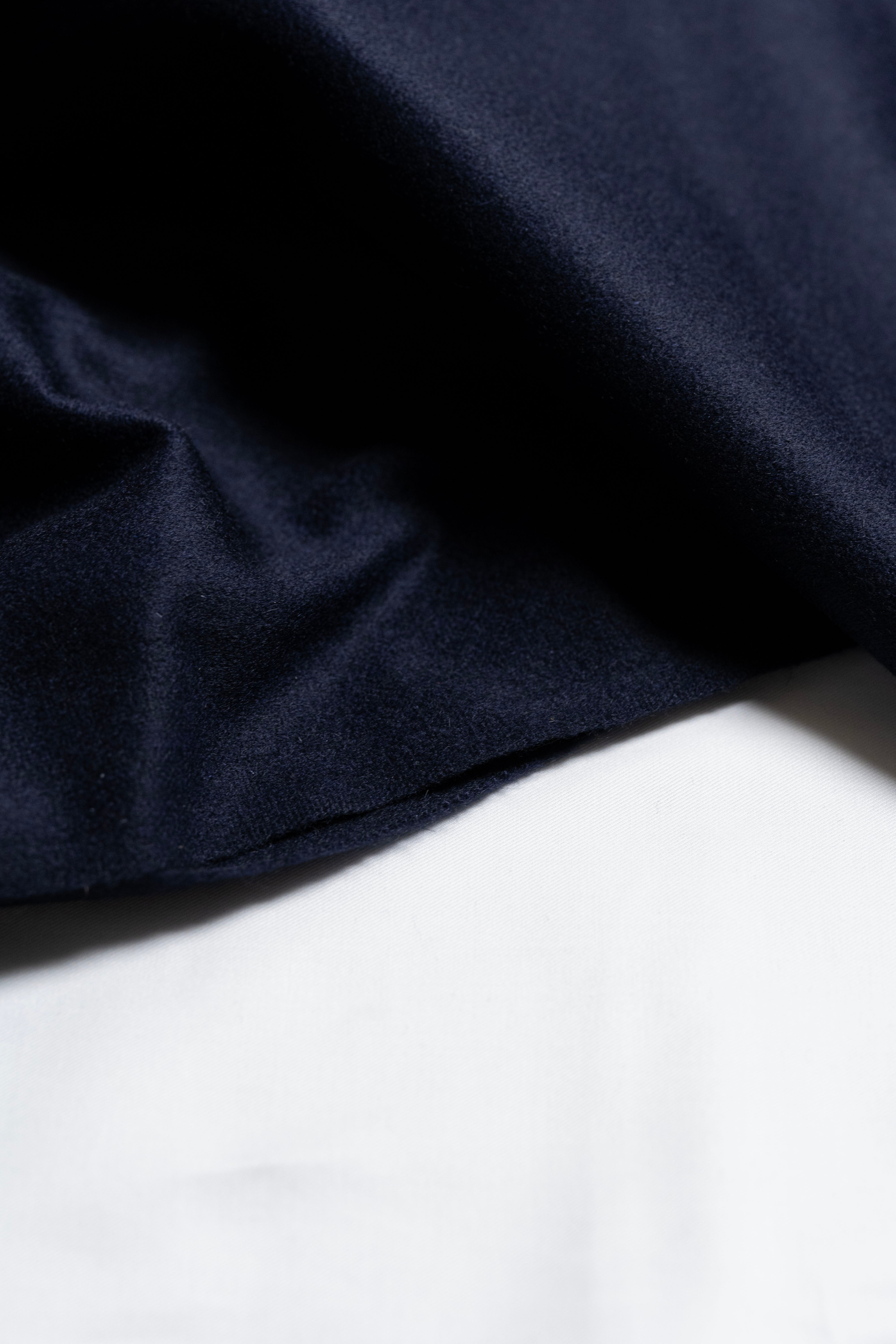 Midnight Blue Wool Cashmere Coat Fabric (V23658)-3m - Yoo's Club