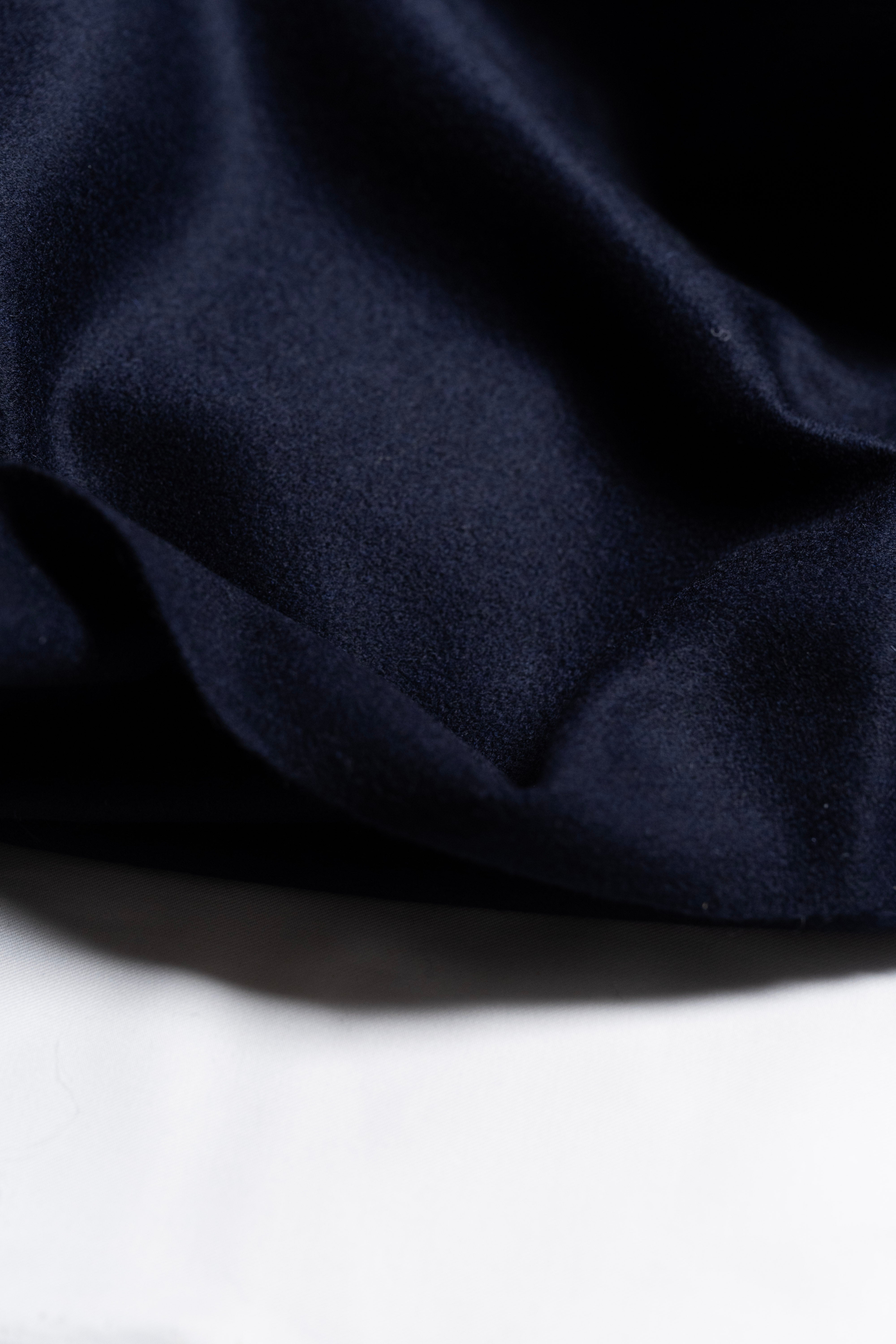 Midnight Blue Wool Cashmere Coat Fabric (V23658)-3m - Yoo's Club