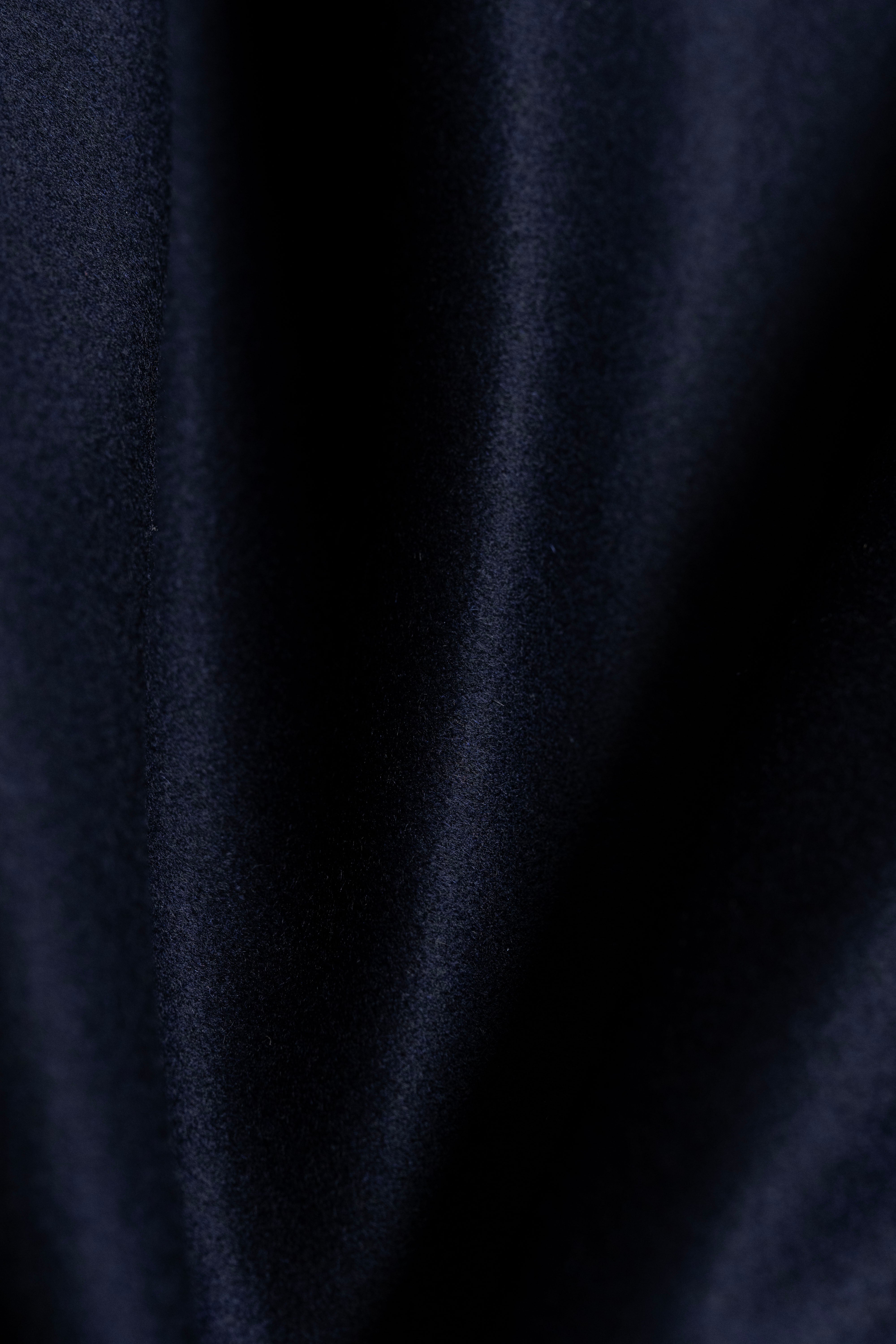 Midnight Blue Wool Cashmere Coat Fabric (V23658)-3m - Yoo's Club