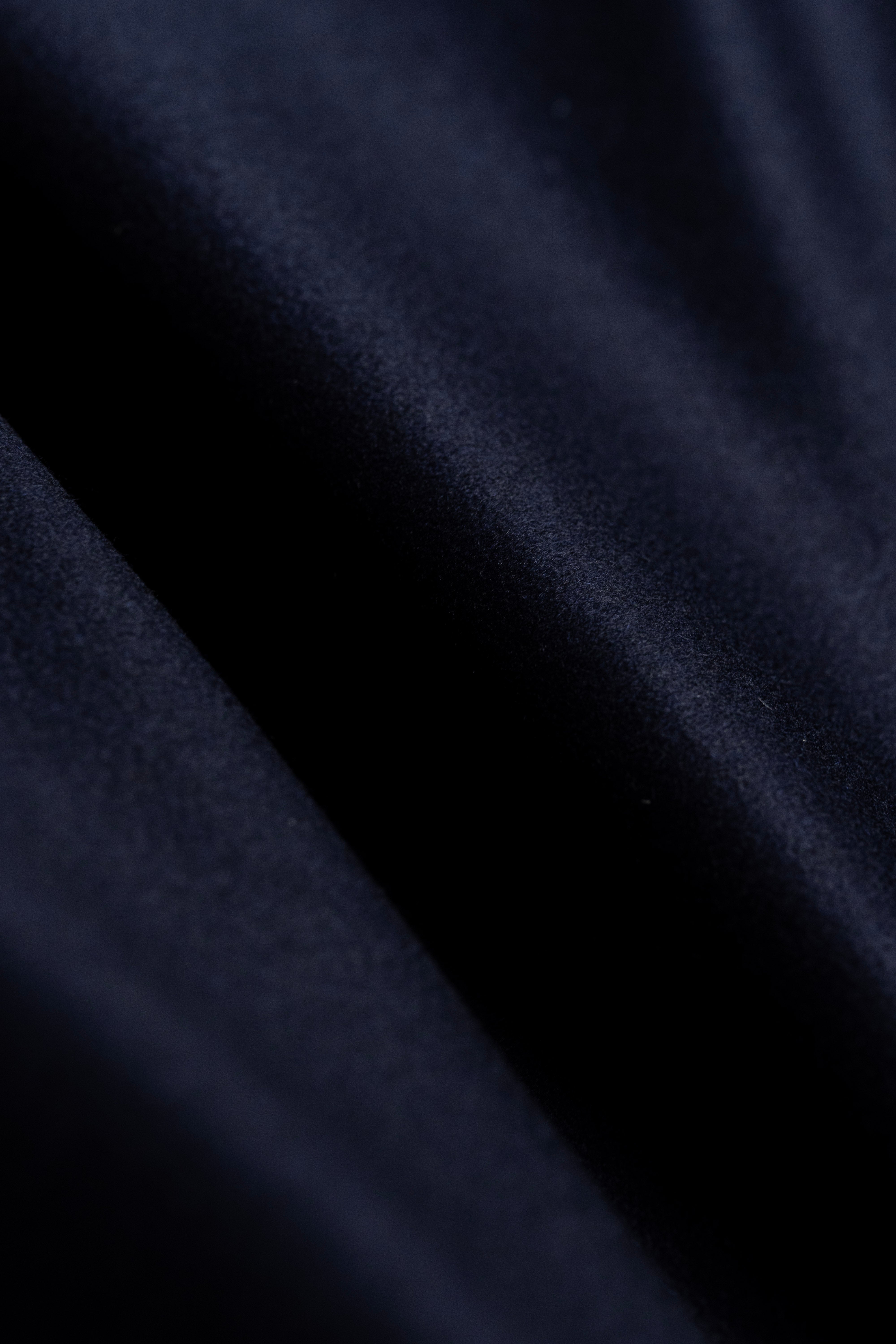 Midnight Blue Wool Cashmere Coat Fabric (V23658)-3m - Yoo's Club