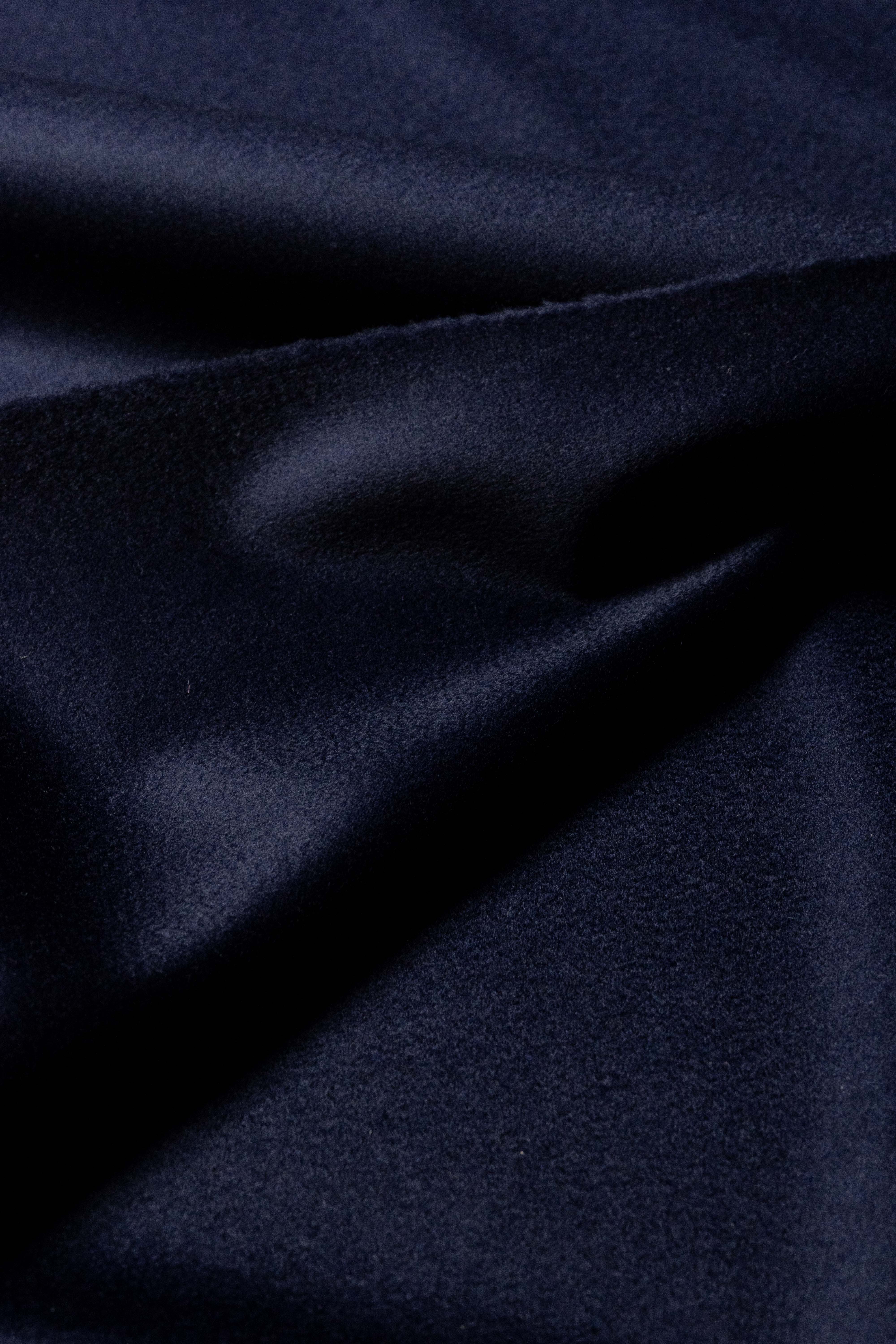 Dark Navy Wool & Cashmere Jacketing produced by Loro Piana - Yoo's Club