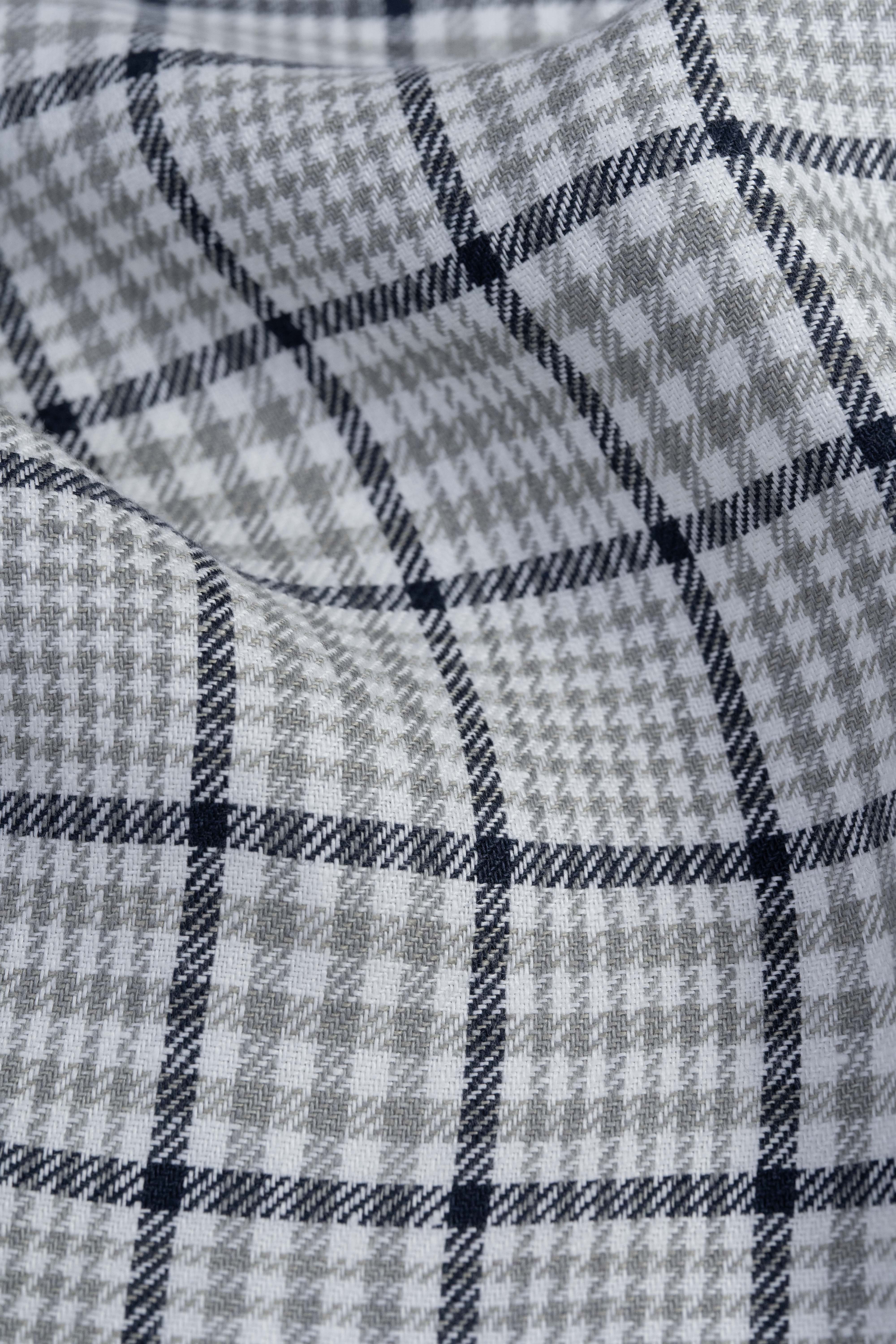Spence Bryson Fancy Check Irish Linen (L3001) -2.1m - Yoo's Club