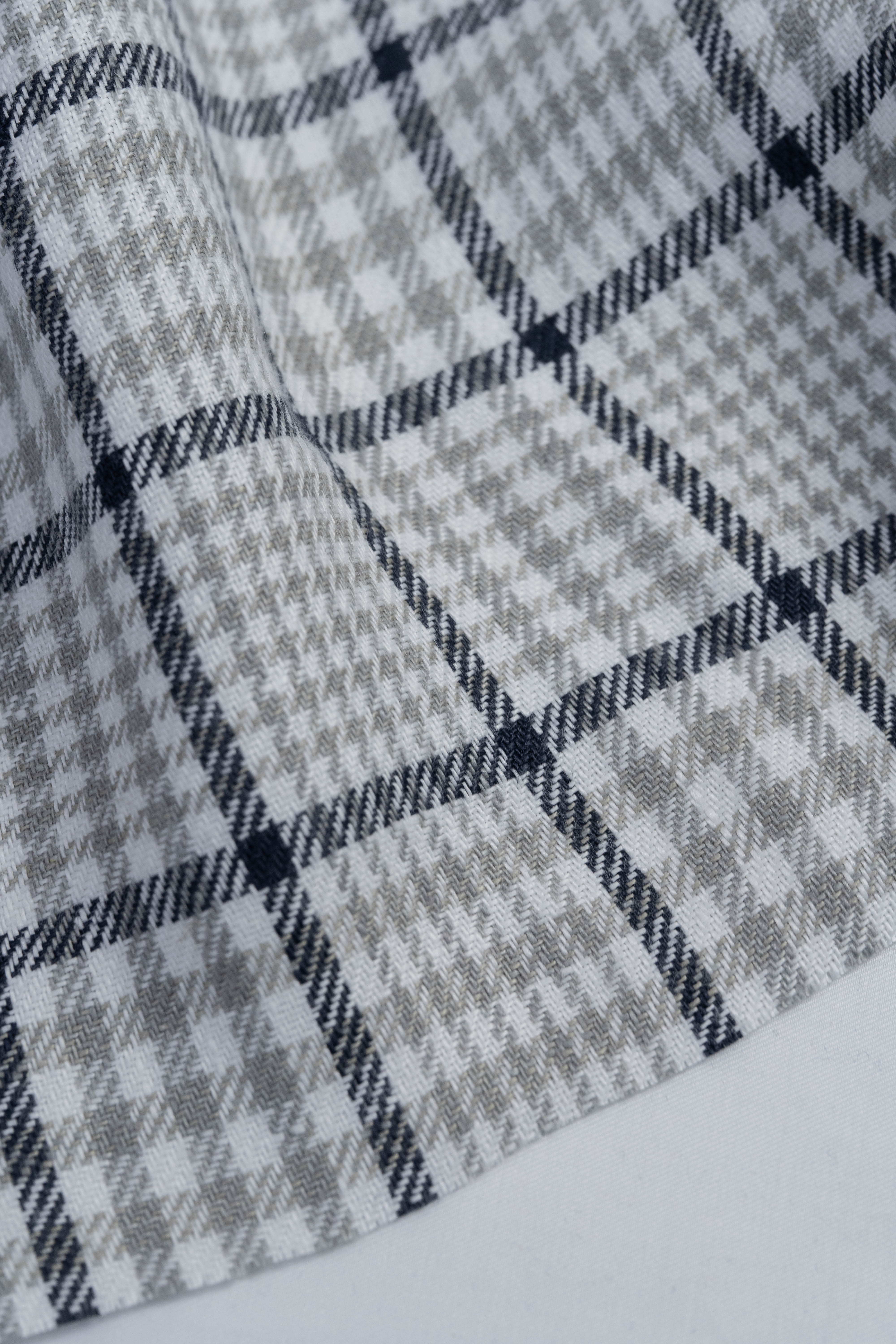 Spence Bryson Fancy Check Irish Linen (L3001) -2.1m - Yoo's Club