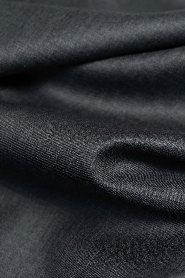 Charles Clayton Super 130's & Cashmere Suit fabric in Middle Grey - (CC101)