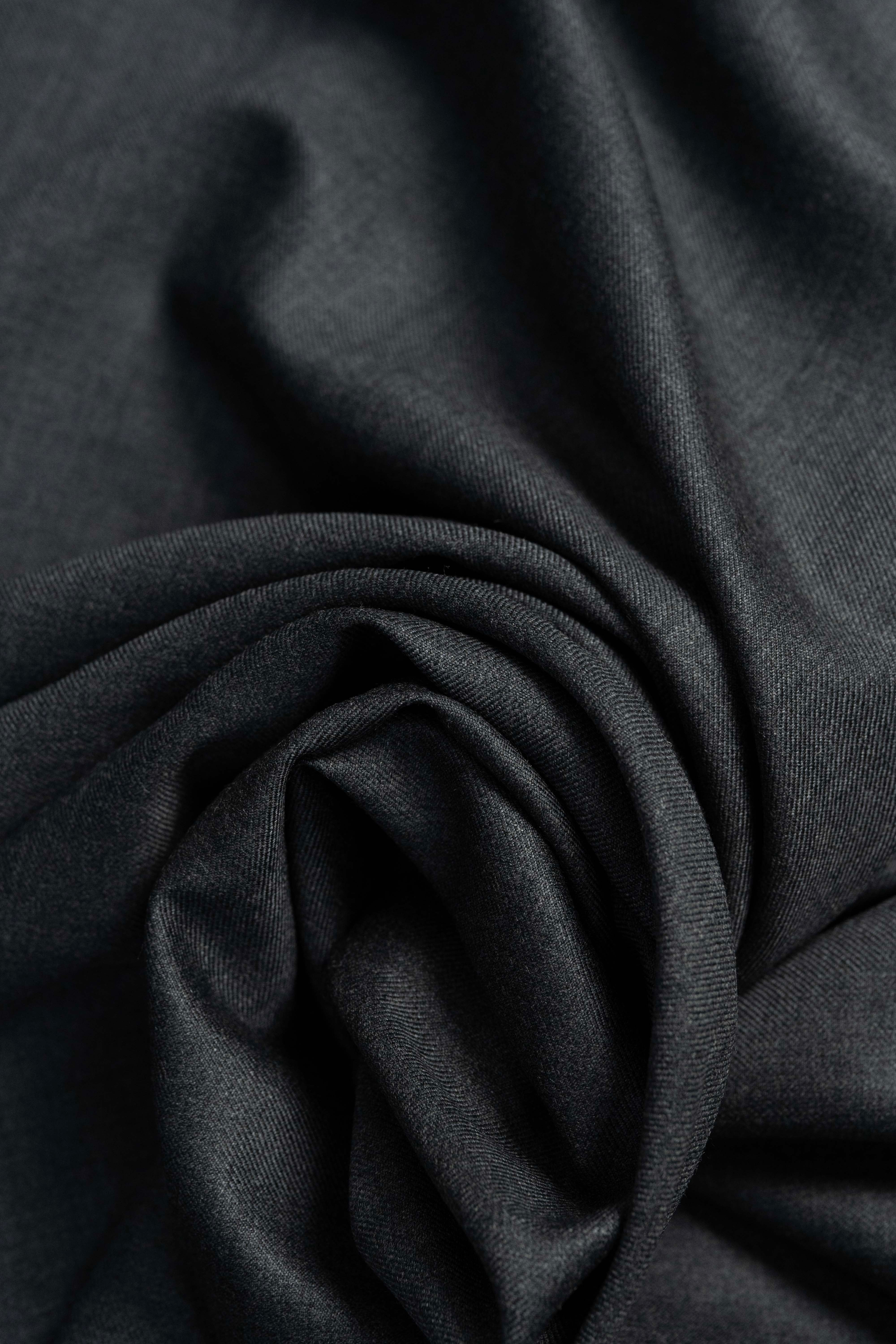 Charles Clayton Super 130's & Cashmere Suit fabric in Middle Grey - (CC101) - Yoo's Club