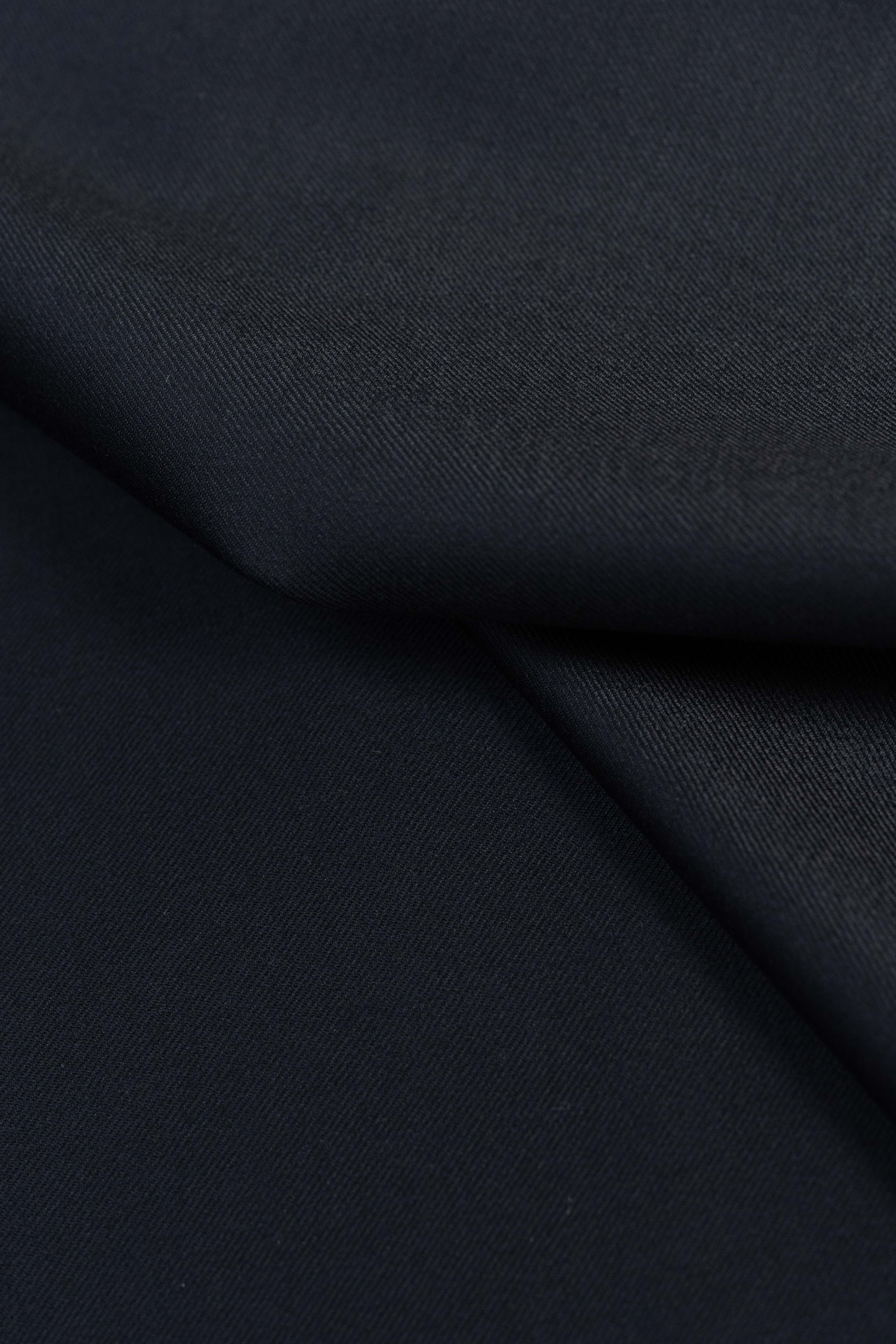 Charles Clayton Super 130's & Cashmere Suit fabric in Midnight Blue - (CC103) - Yoo's Club