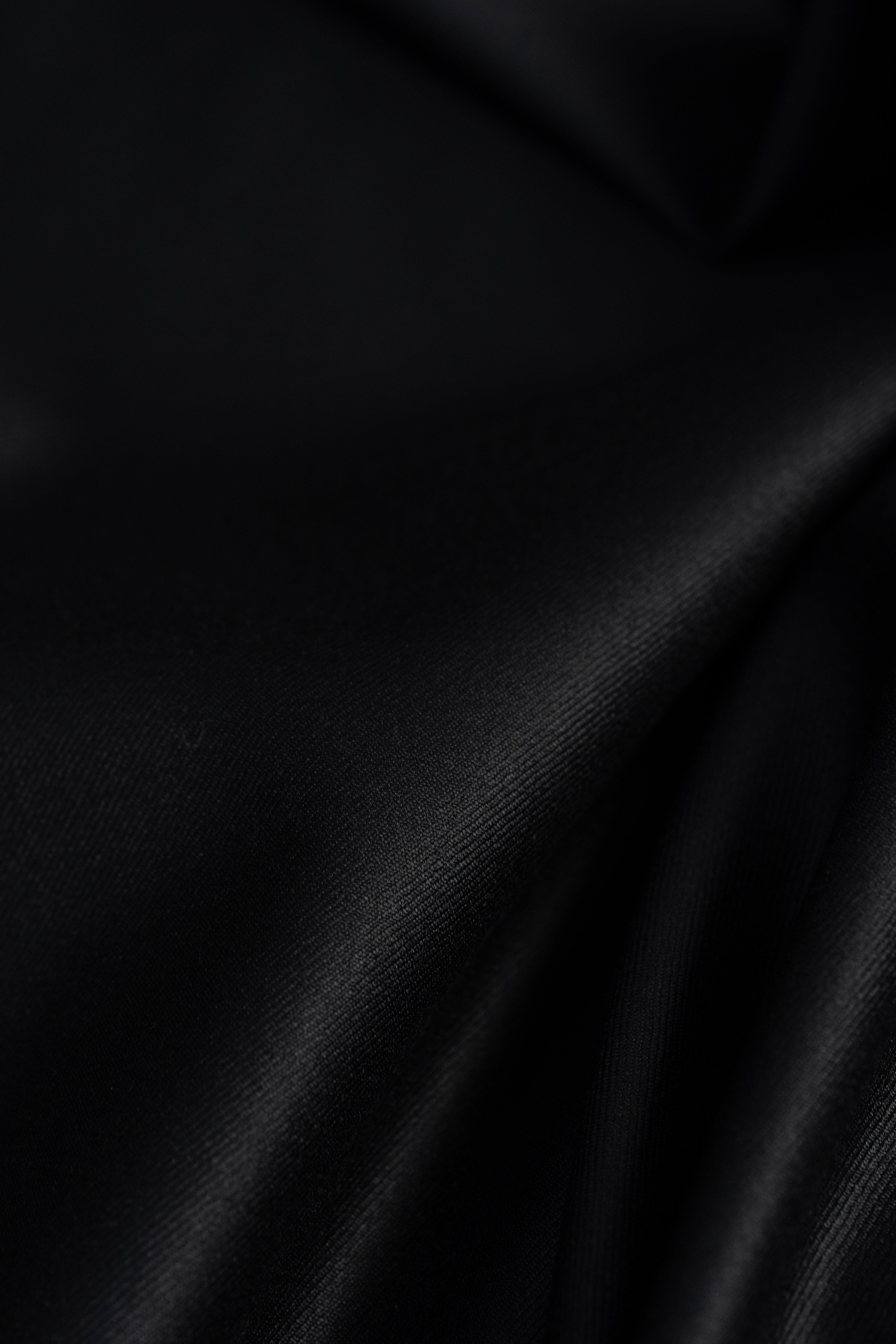 Charles Clayton Super 130's & Cashmere Suit fabric in Black - (CC104) - Yoo's Club