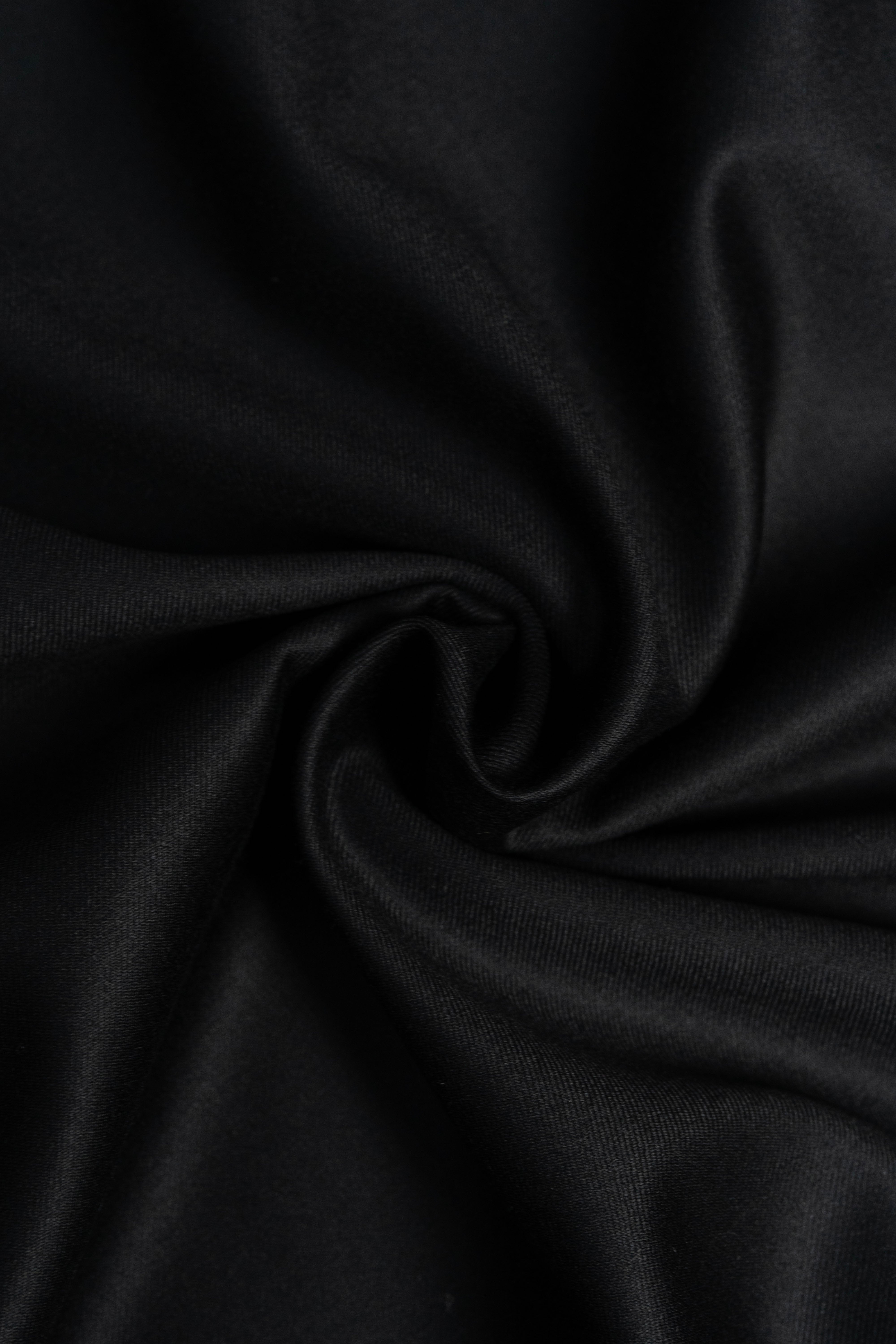 Charles Clayton Super 130's & Cashmere Suit fabric in Black - (CC104) - Yoo's Club