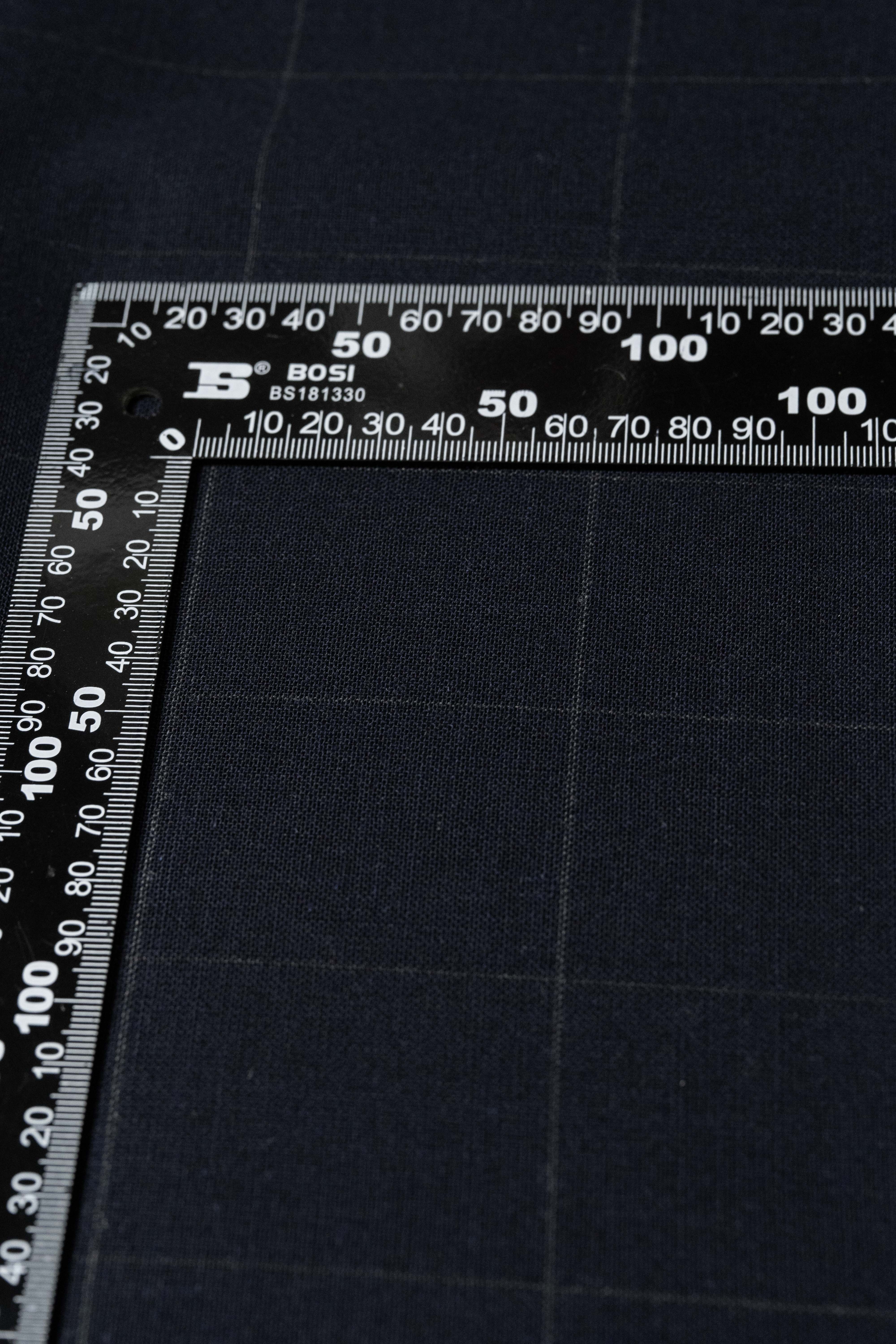 Groves & Lindley Dark Navy Wool Mohair Suit Jacket Fabric (M3-554/55)-3.2m - Yoo's Club