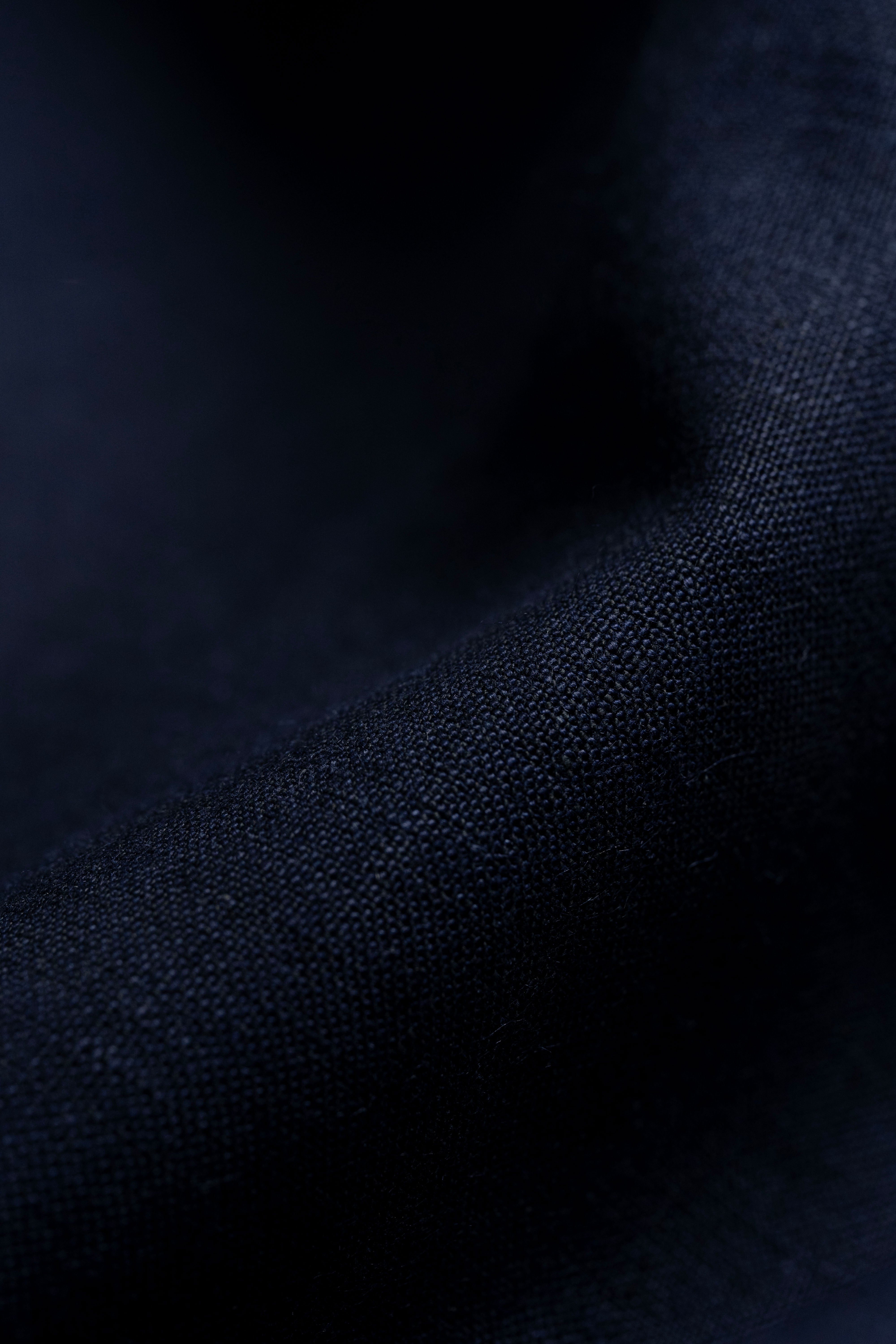 Close-up of dark blue fabric texture