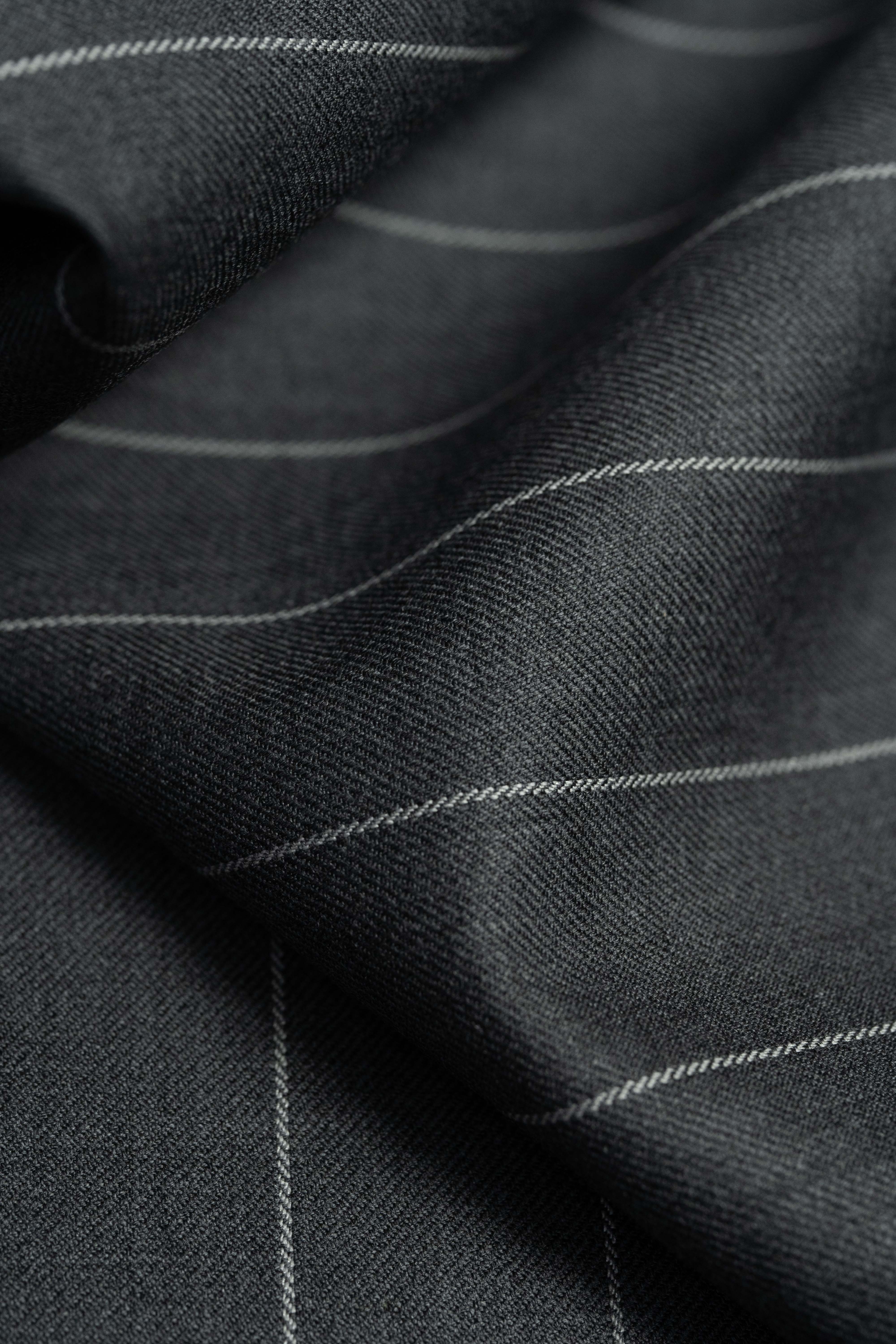 Zegna 15 Milmil 15 Middle Grey Wool Suit Fabric-3m - Yoo's Club