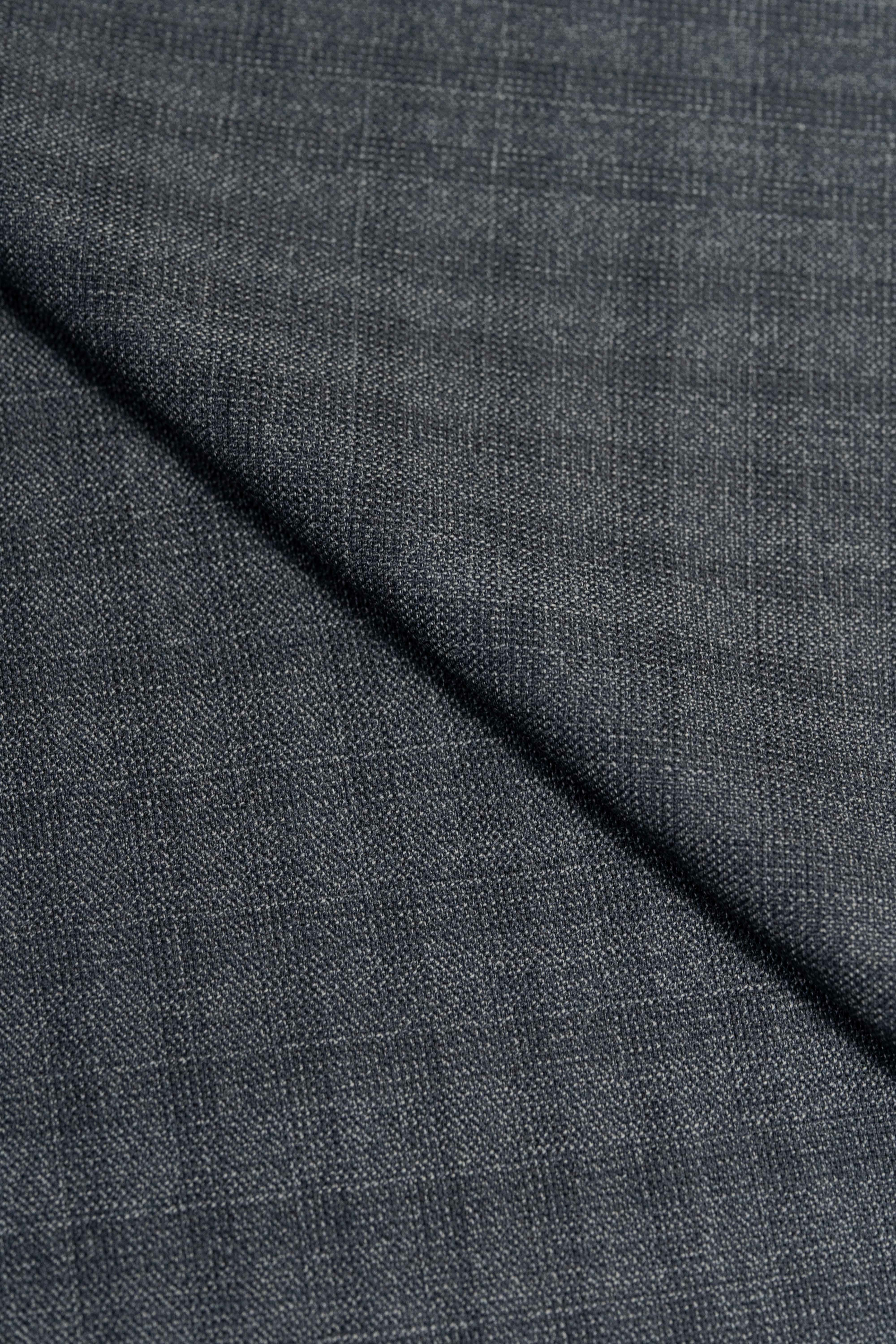 Zegna Traveller Charcoal Superfine Australian Wool Suit Fabric -3.2m - Yoo's Club