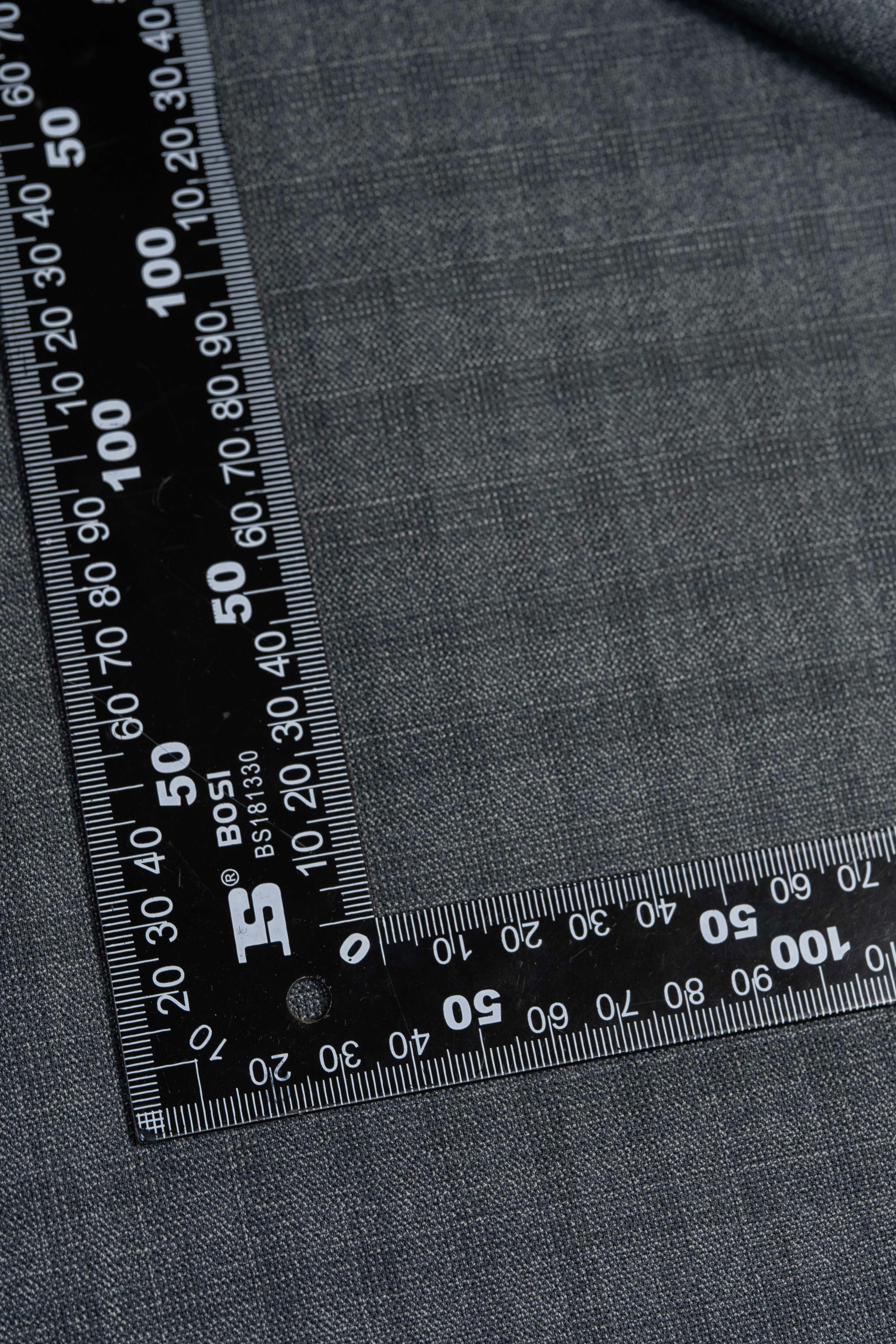 Zegna Traveller Charcoal Superfine Australian Wool Suit Fabric -3.2m - Yoo's Club