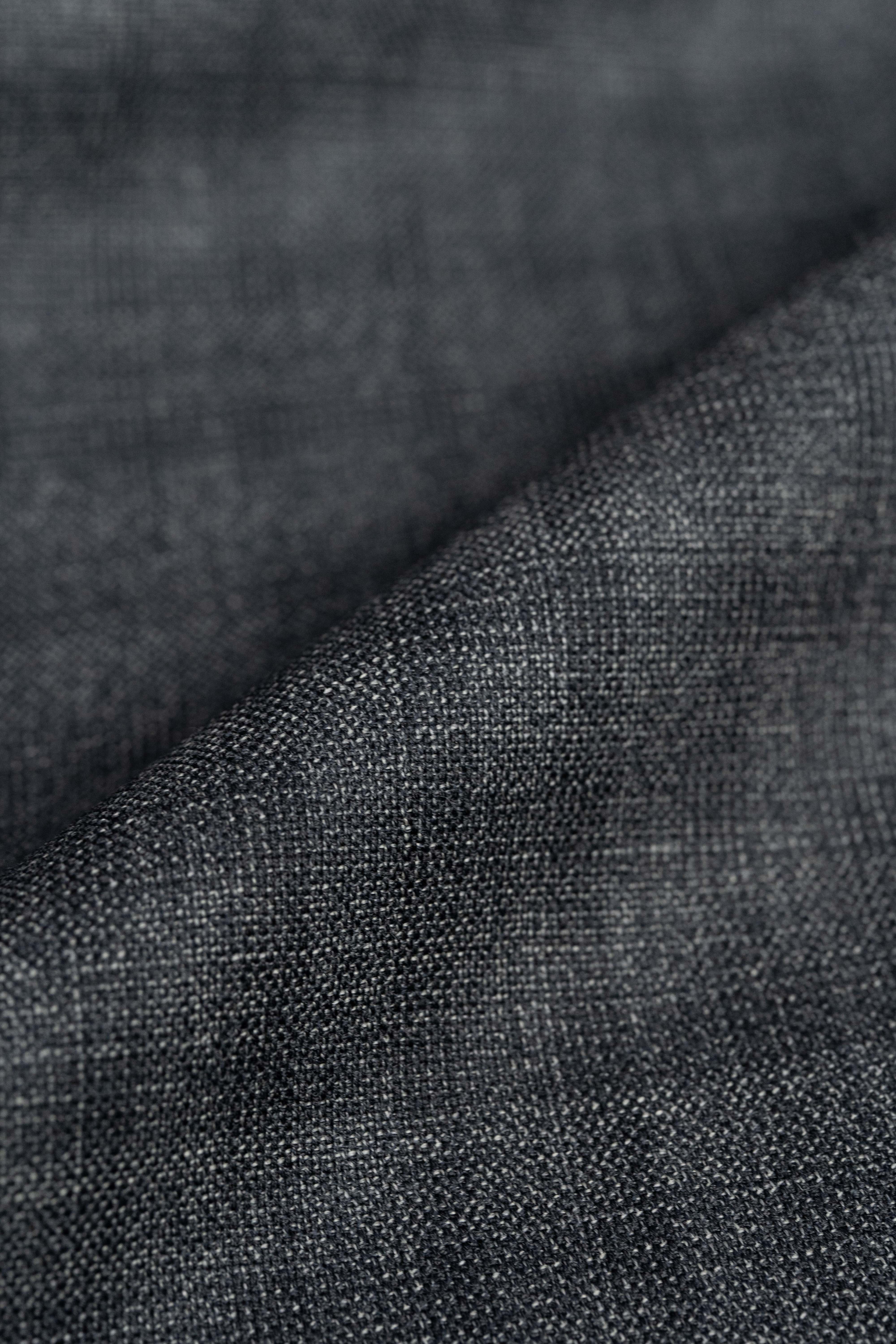 Zegna Traveller Charcoal Superfine Australian Wool Suit Fabric -3.2m - Yoo's Club