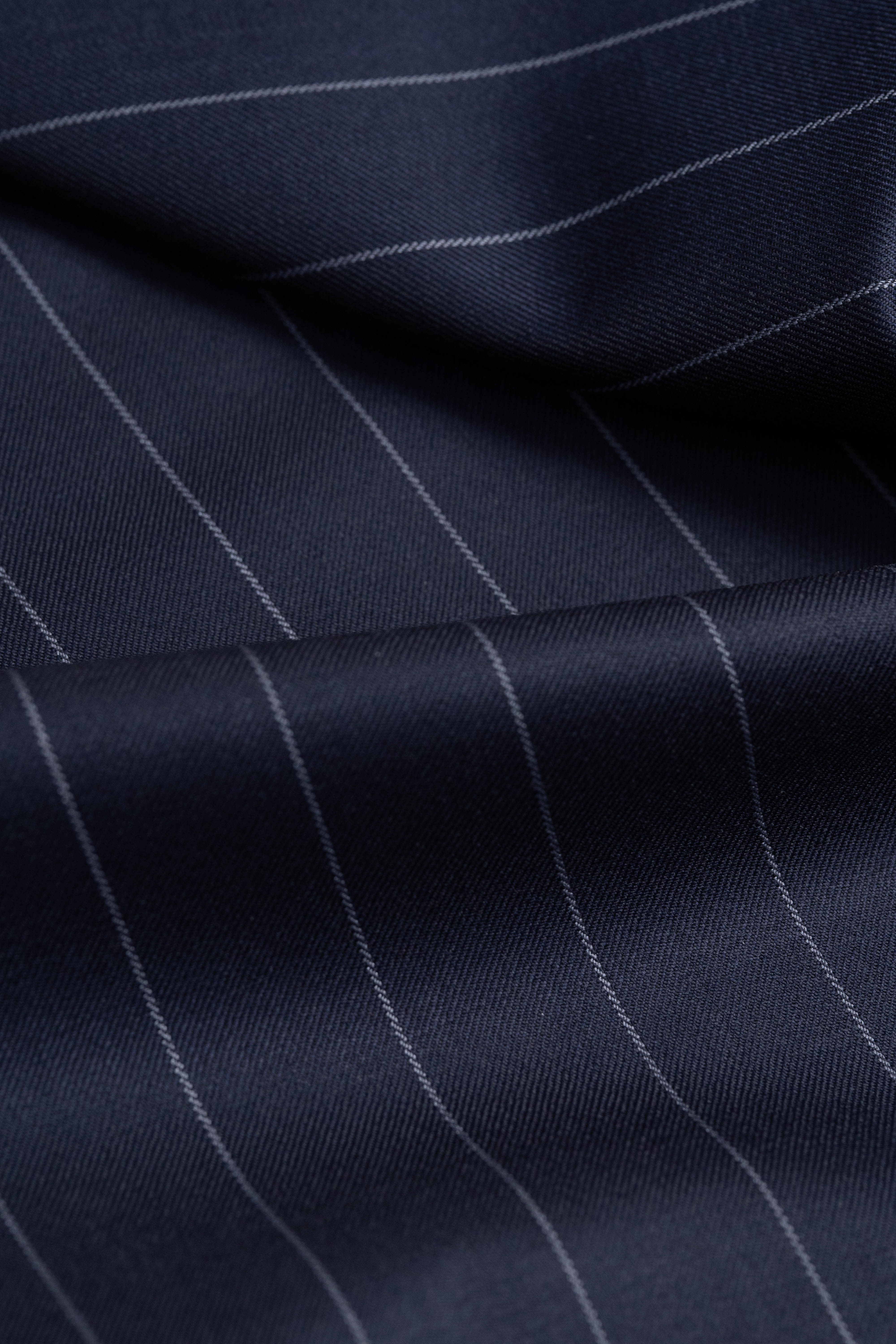 Zegna 15 Milmil 15 Dark Navy Wool Suit Fabric-3m - Yoo's Club