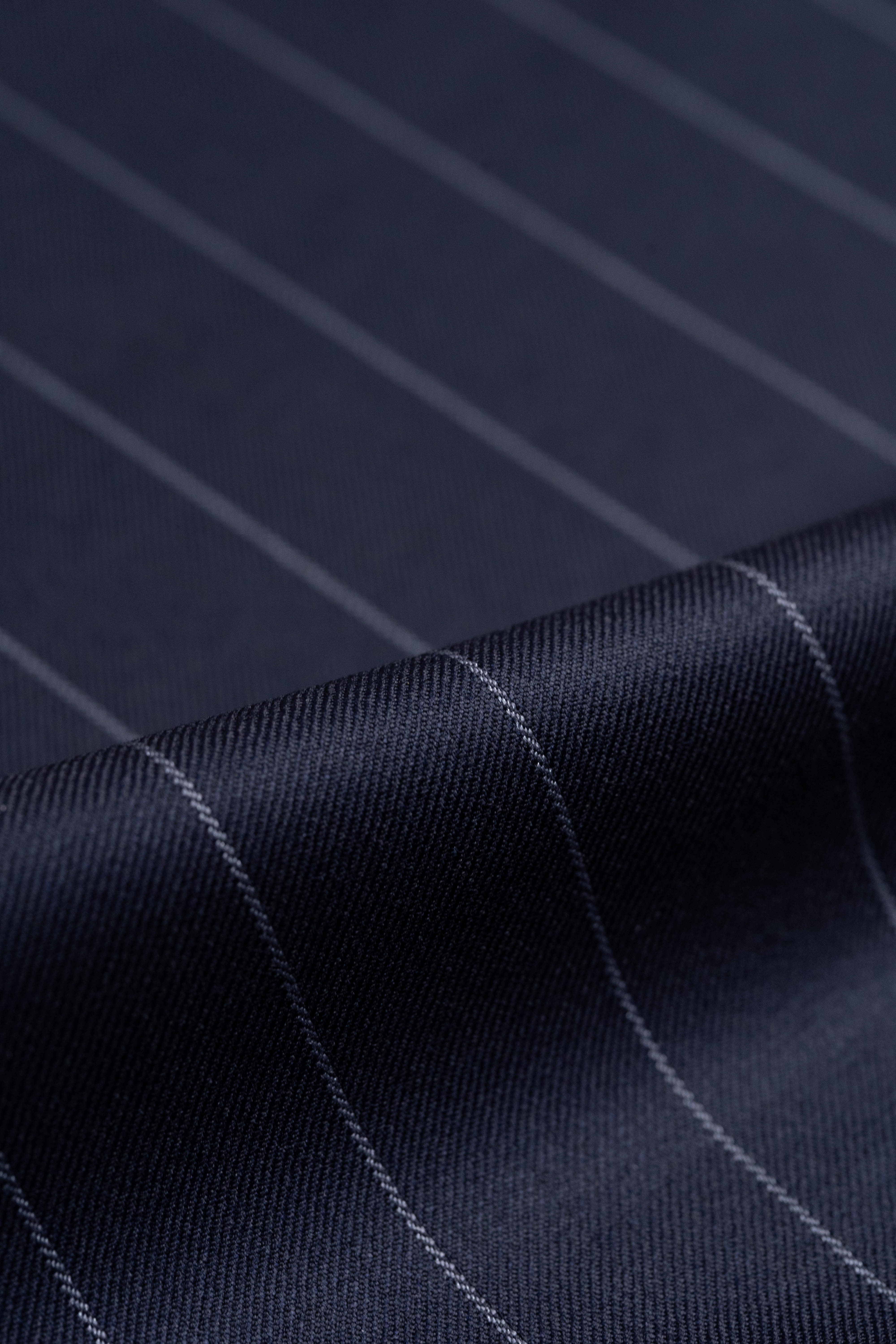 Zegna 15 Milmil 15 Dark Navy Wool Suit Fabric-3m - Yoo's Club
