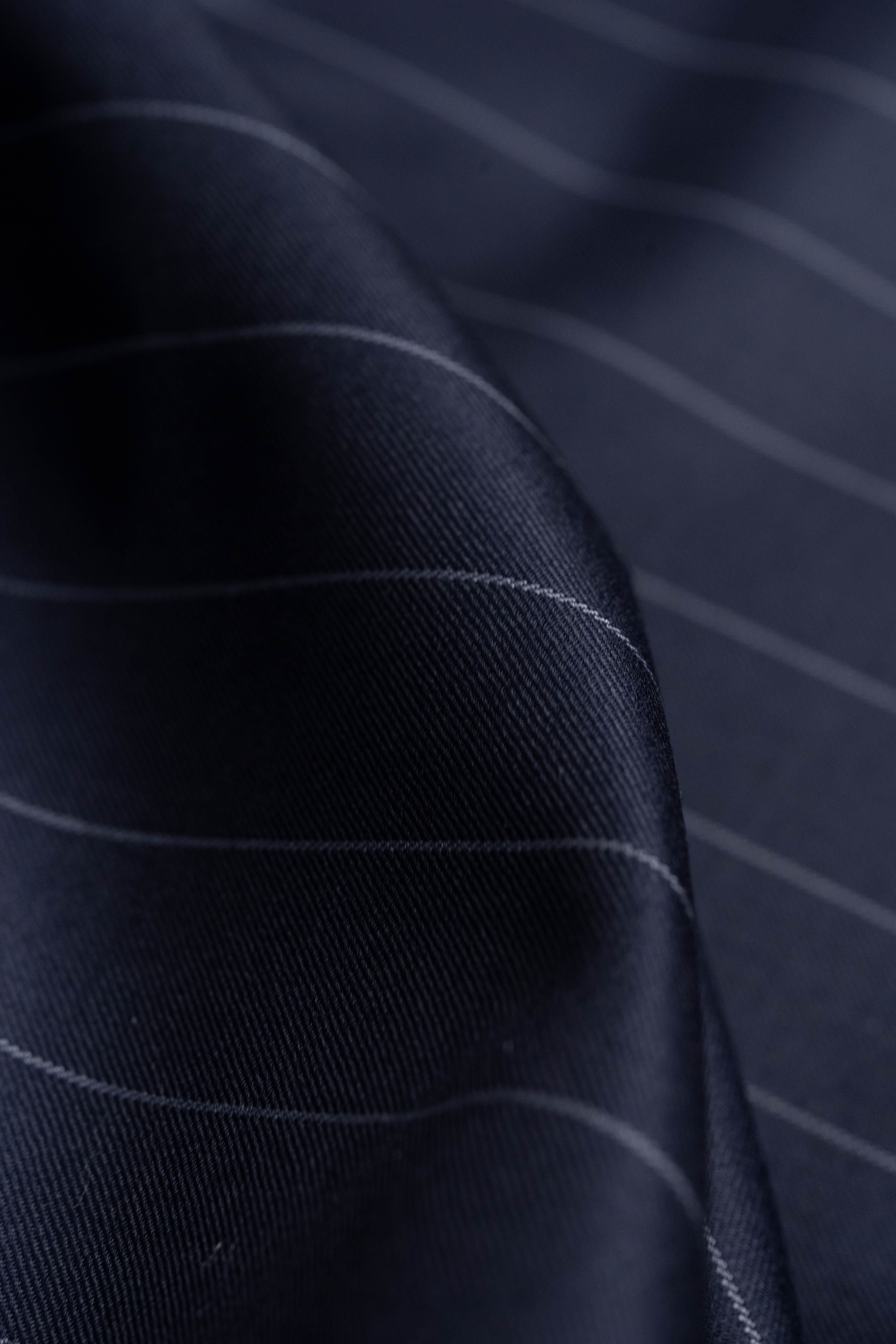 Zegna 15 Milmil 15 Dark Navy Wool Suit Fabric-3m - Yoo's Club