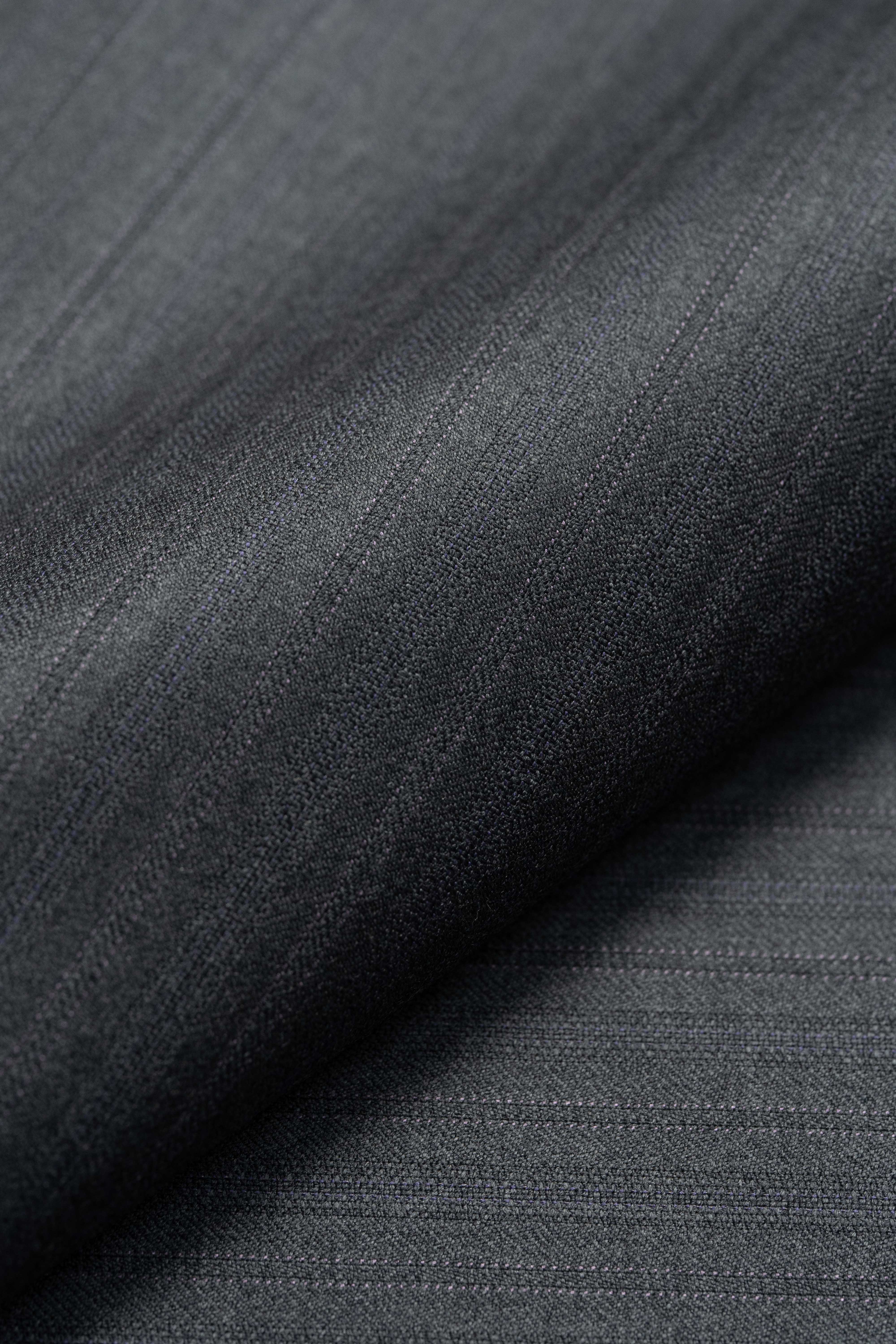 Zegna Trofeo Grey Stripe Superfine Australian Wool Suit Fabric -3.3m - Yoo's Club