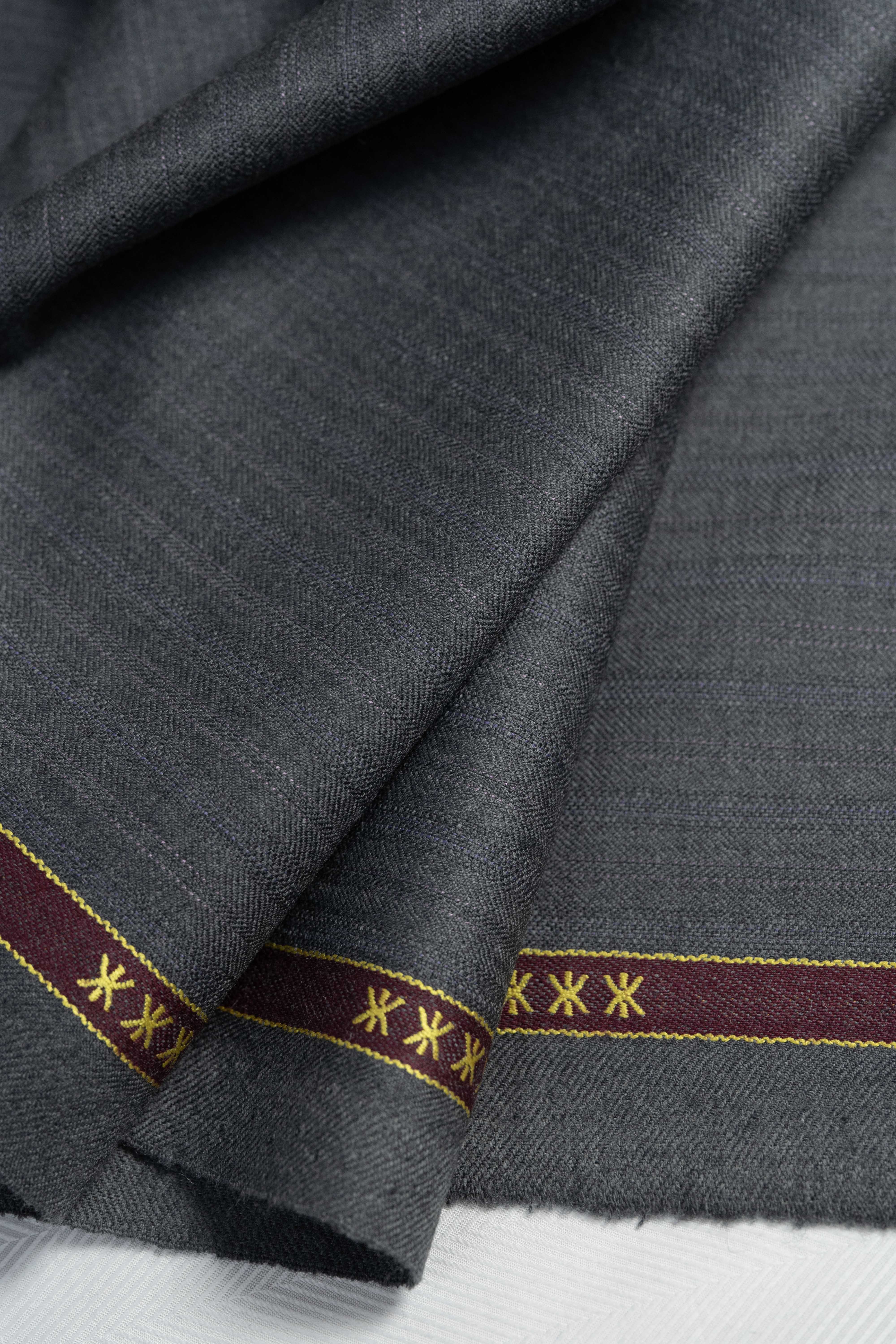 Zegna Trofeo Grey Stripe Superfine Australian Wool Suit Fabric -3.3m - Yoo's Club