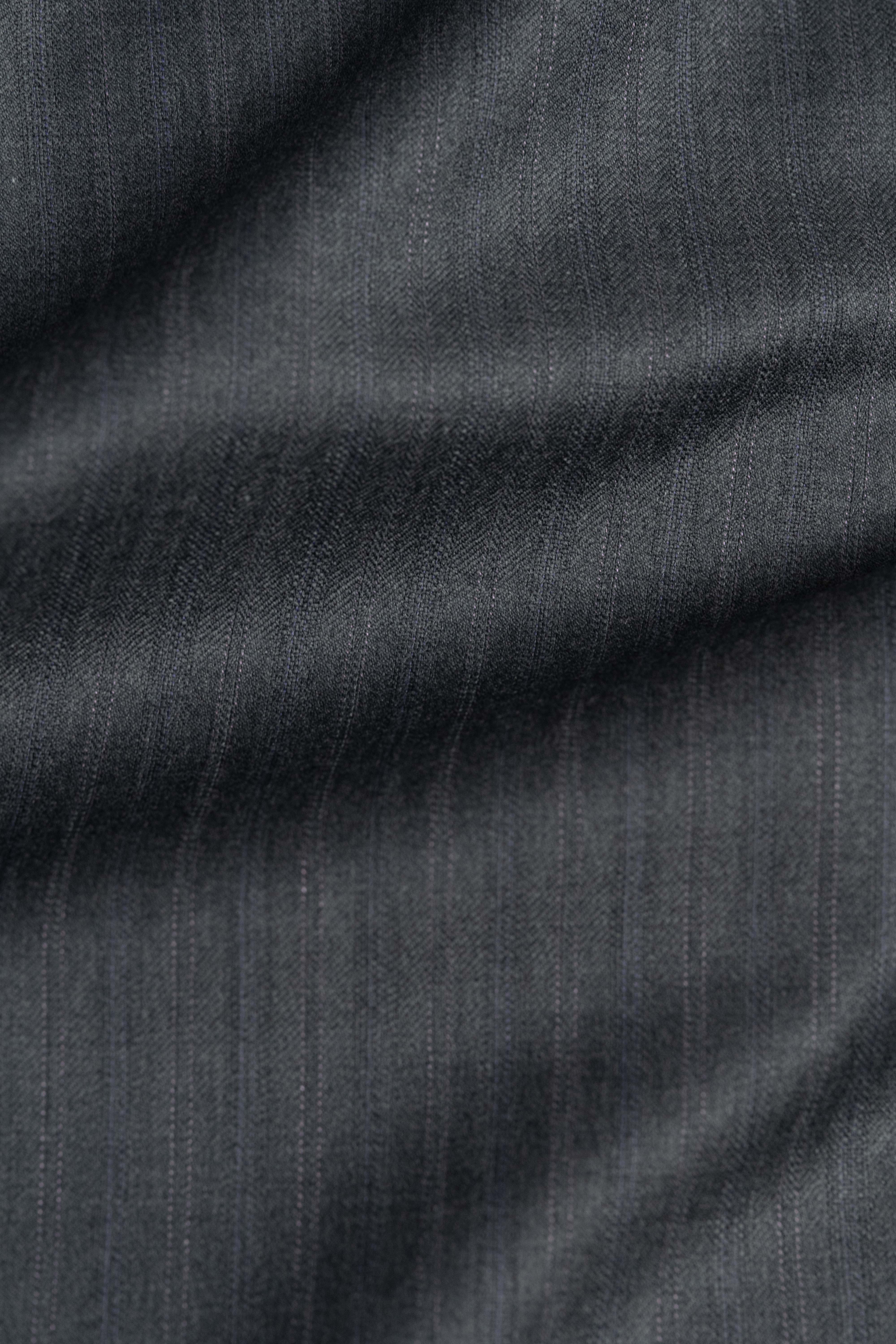 Zegna Trofeo Grey Stripe Superfine Australian Wool Suit Fabric -3.3m - Yoo's Club