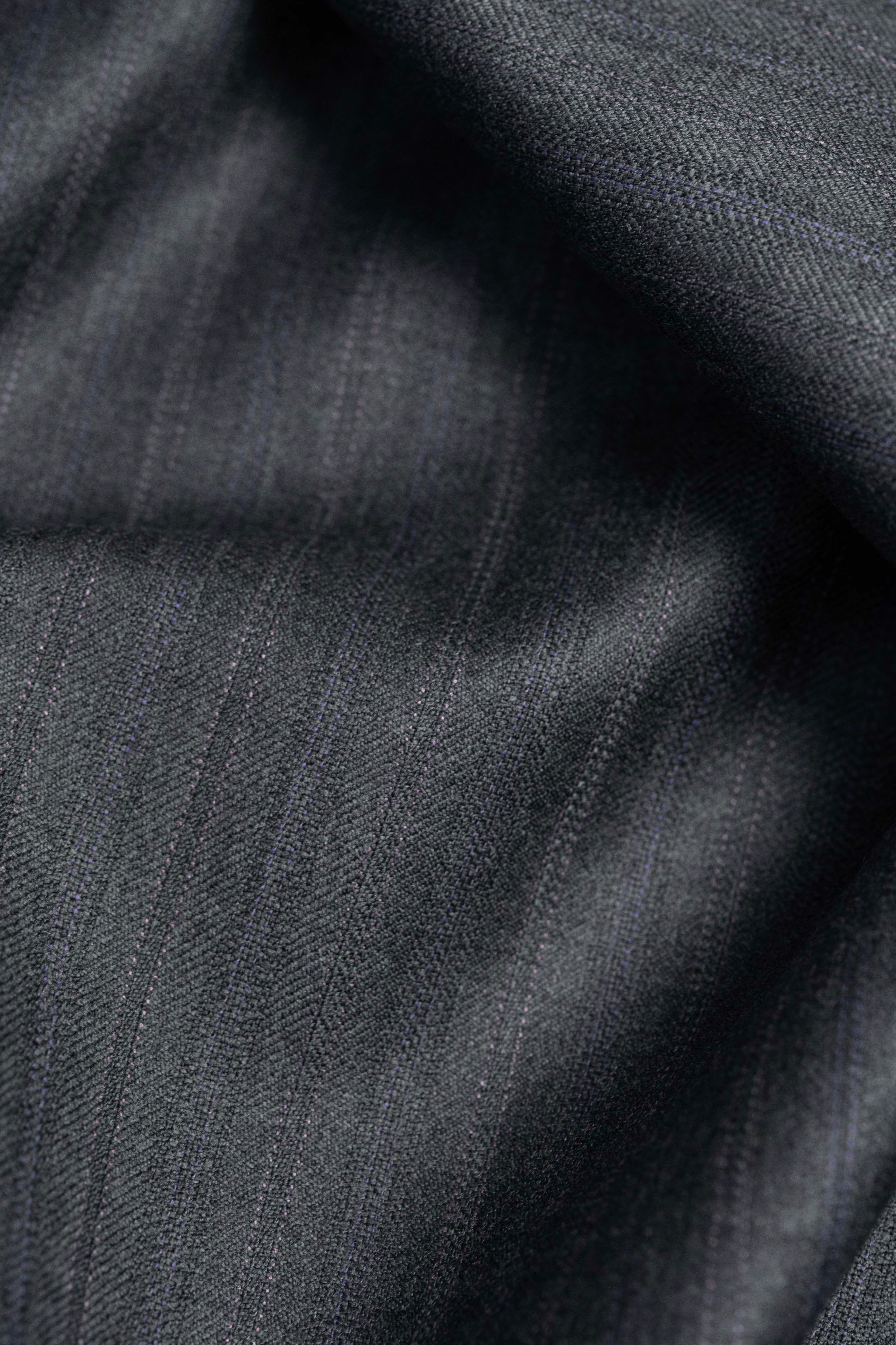 Zegna Trofeo Grey Stripe Superfine Australian Wool Suit Fabric -3.3m - Yoo's Club