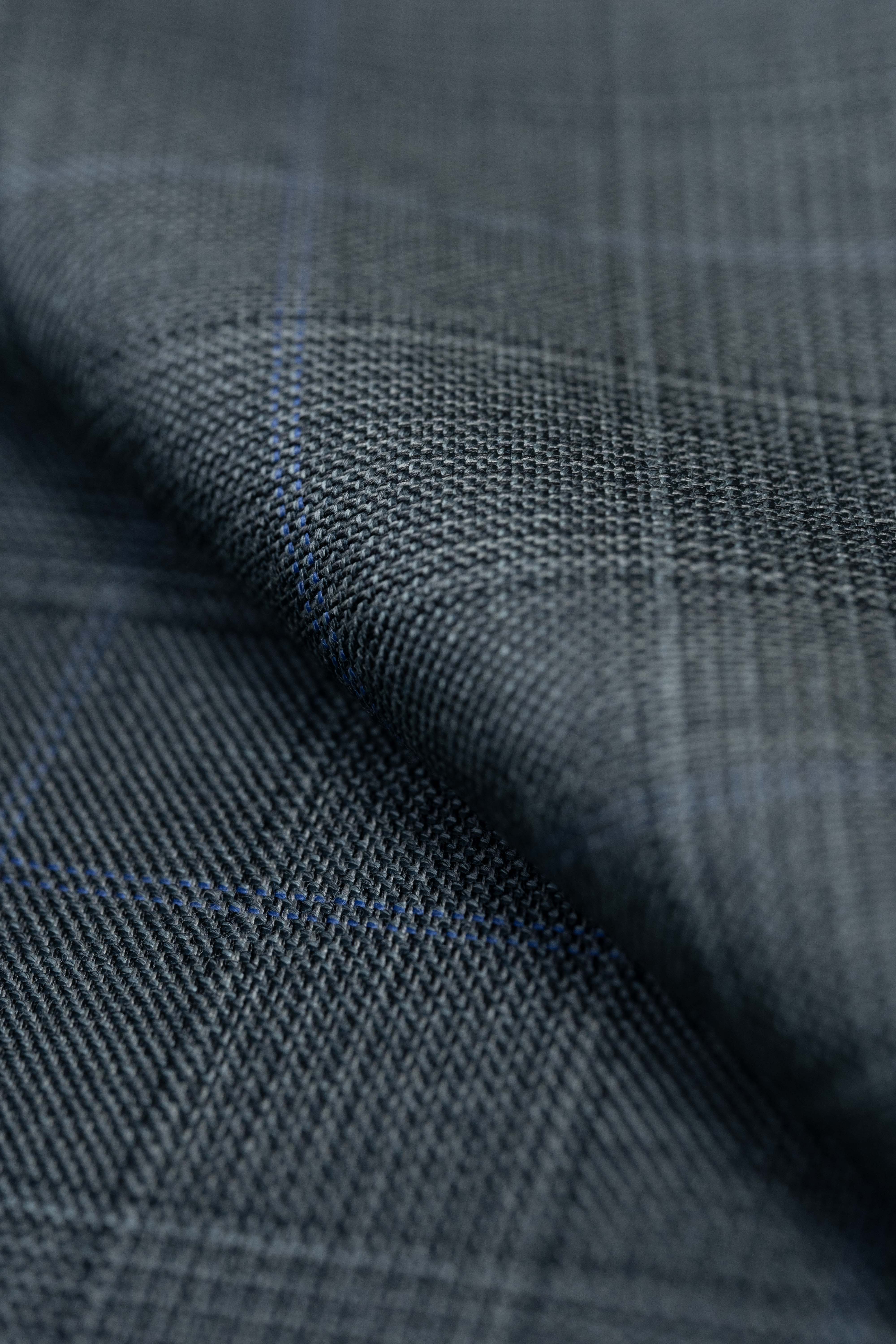 Zegna Trofeo Check Superfine Australian Wool Suit Fabric -3.2m - Yoo's Club