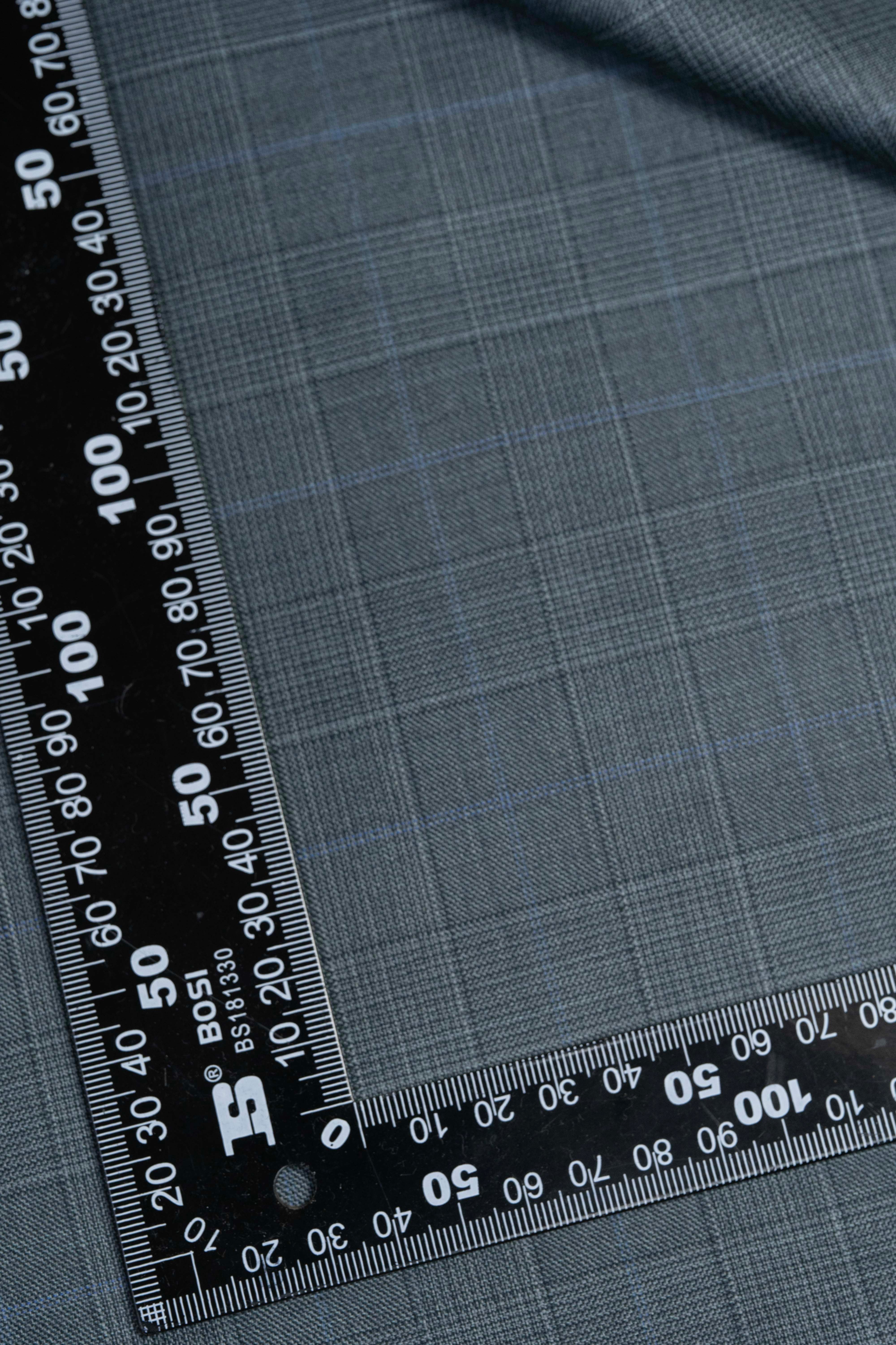 Zegna Trofeo Check Superfine Australian Wool Suit Fabric -3.2m - Yoo's Club