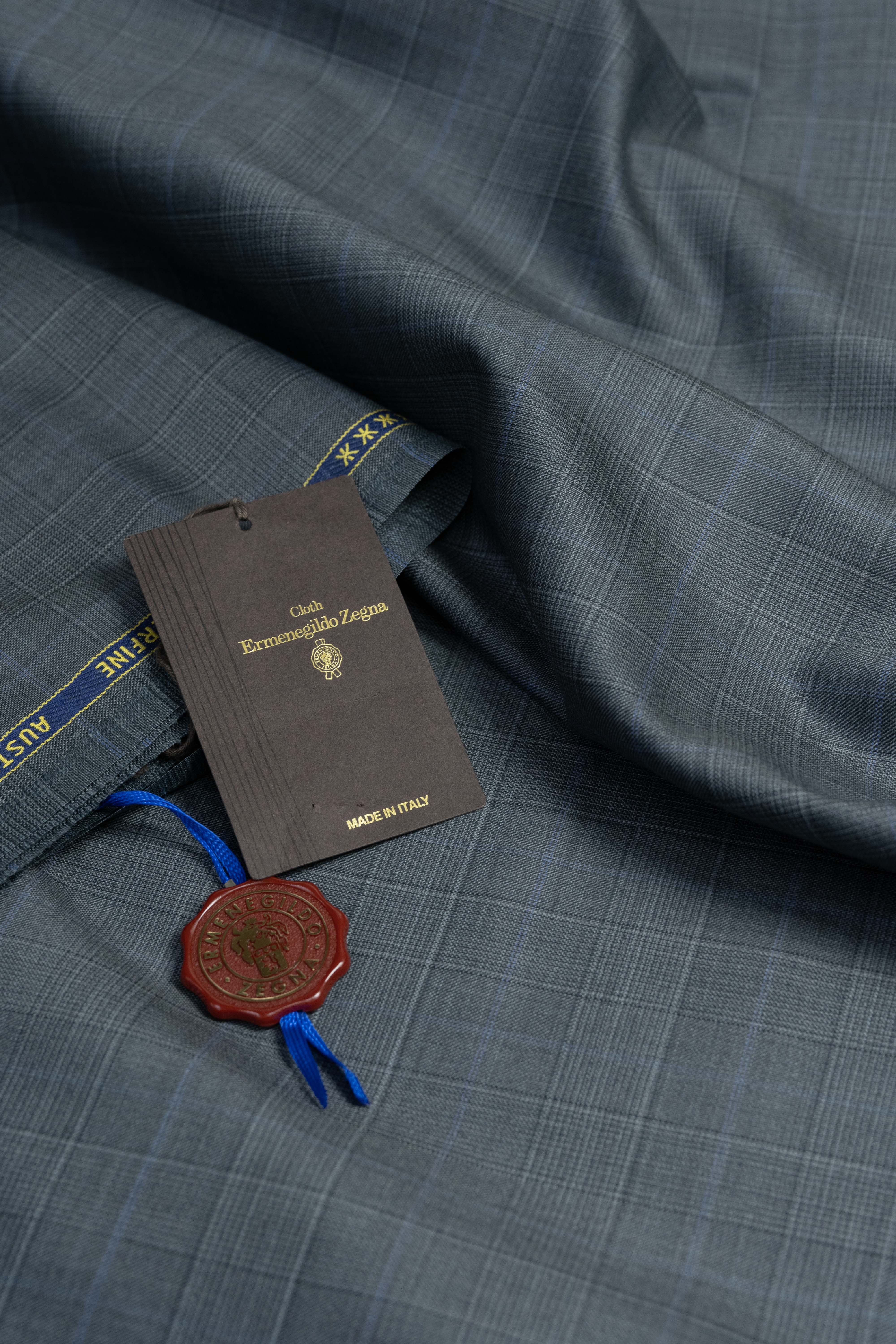 Zegna Trofeo Check Superfine Australian Wool Suit Fabric -3.2m - Yoo's Club
