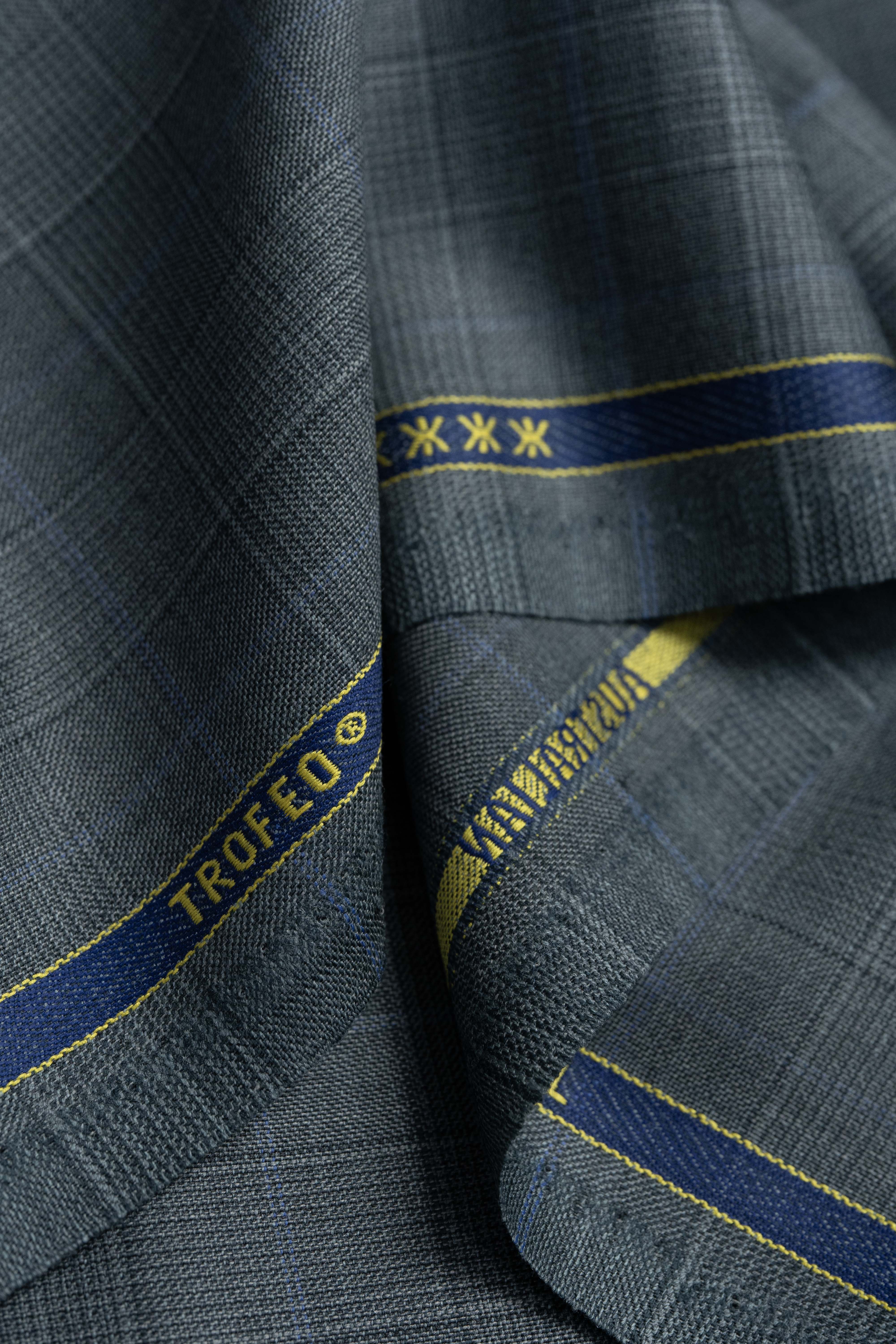 Zegna Trofeo Check Superfine Australian Wool Suit Fabric -3.2m - Yoo's Club