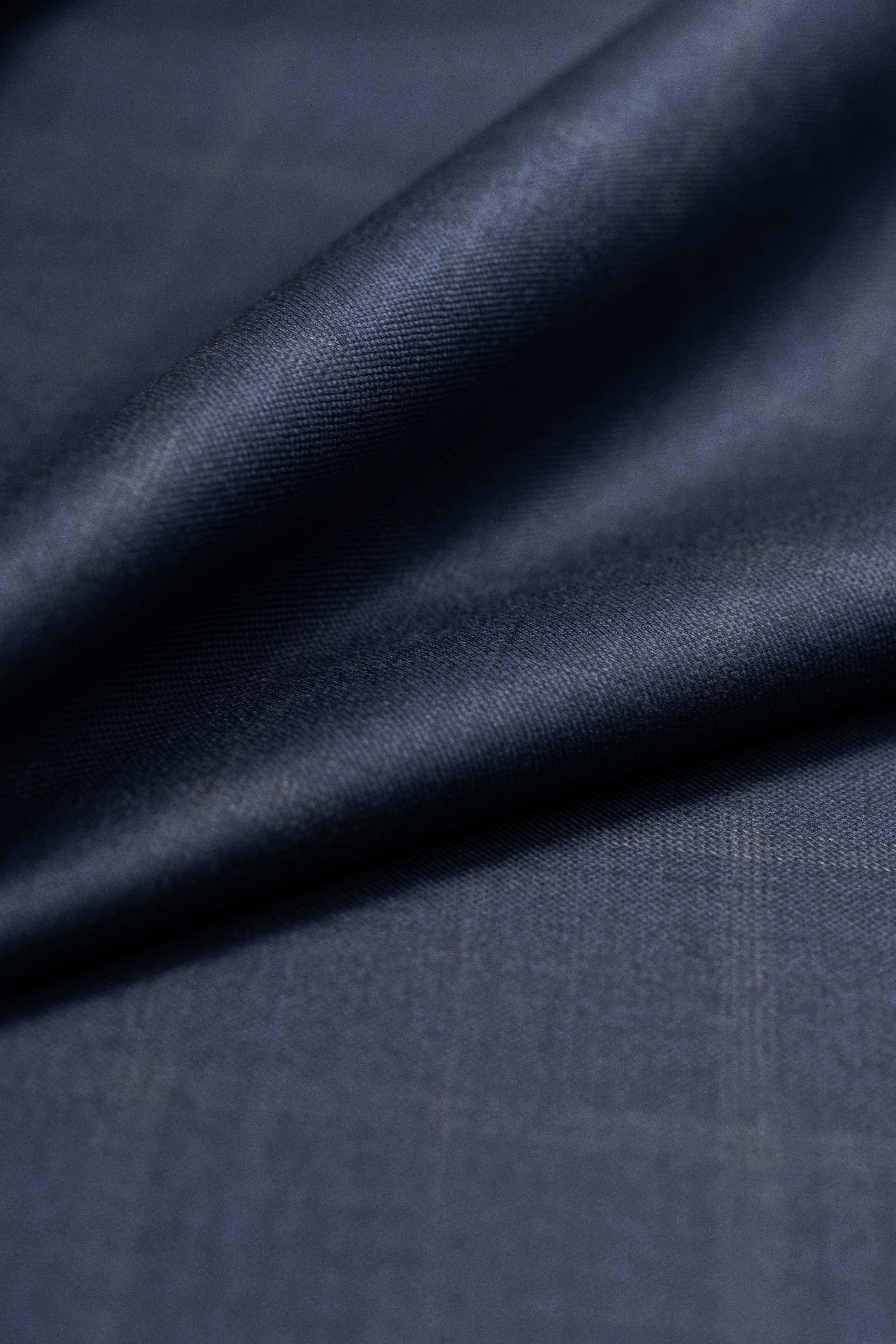 Zegna 15 Milmil 15 Navy Check Wool Suit Fabric-3.1m - Yoo's Club