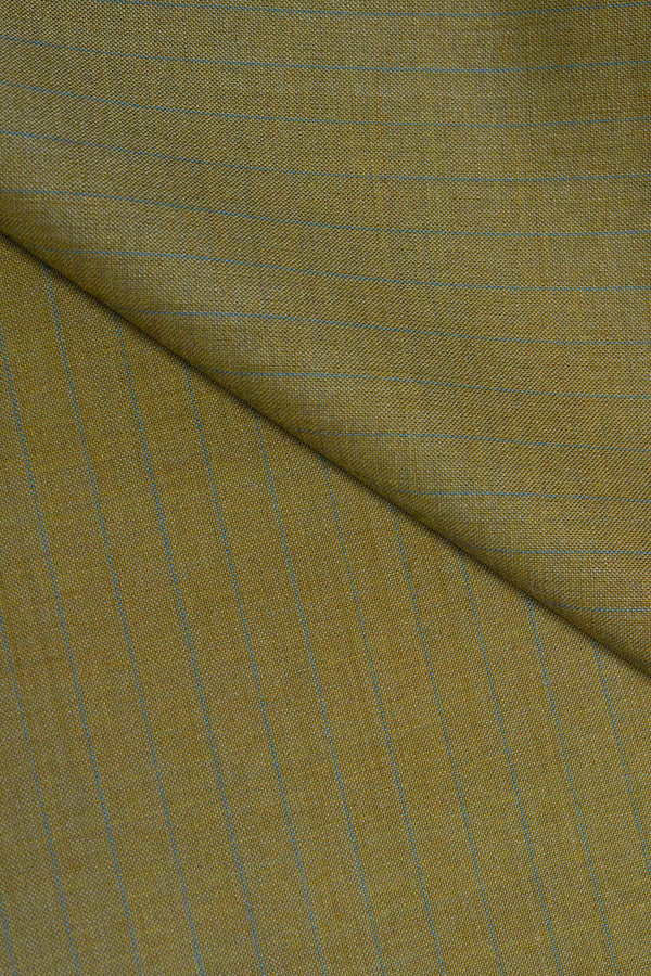 Golden Brown Stripe Terycash Suit Fabric (V23700)-3m