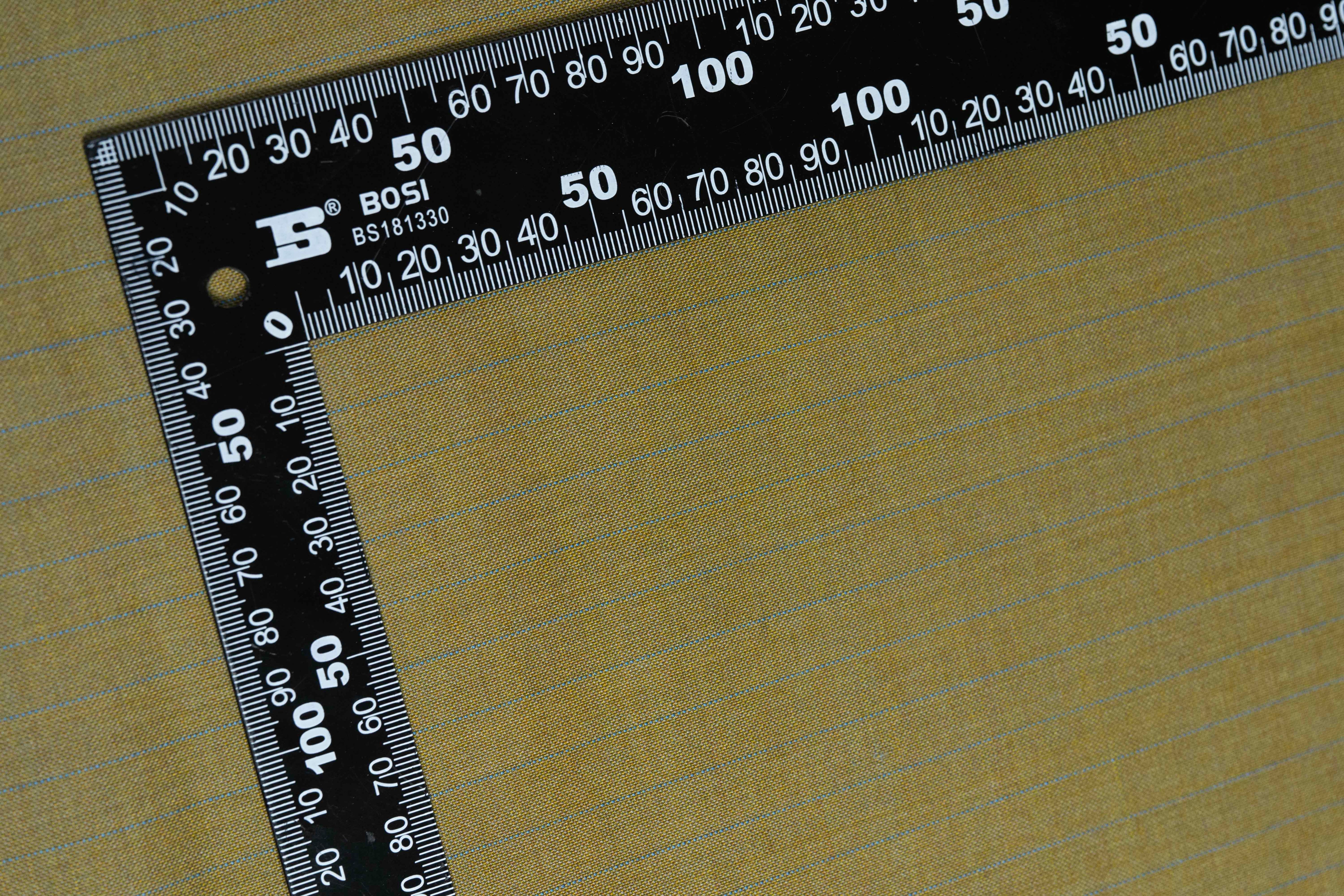 Golden Brown Stripe Terycash Suit Fabric (V23700)-3m - Yoo's Club