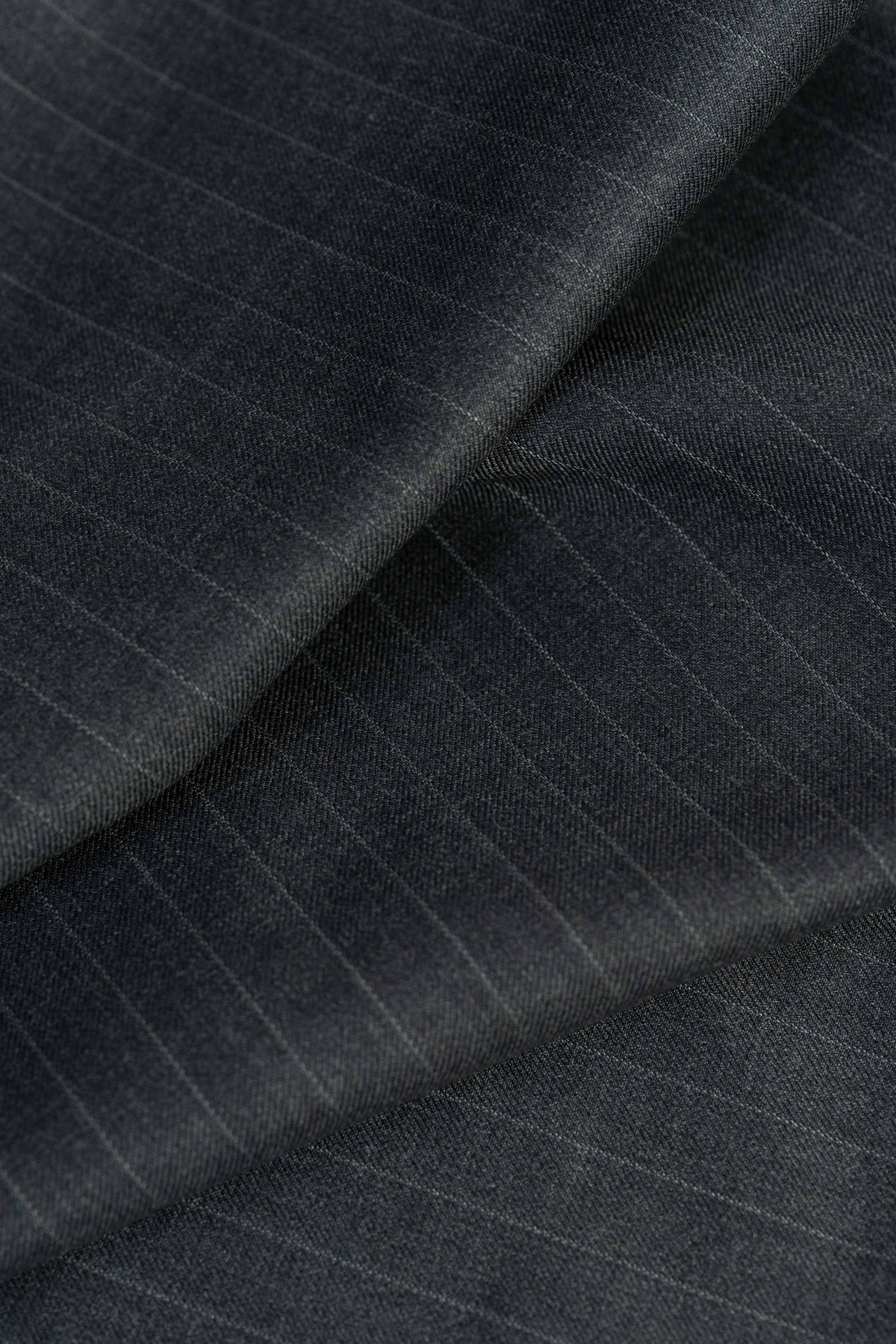 CERRUTI 1881 Charcoal Stripe Nobility Super 150's Wool (V23764)-3.2m - Yoo's Club