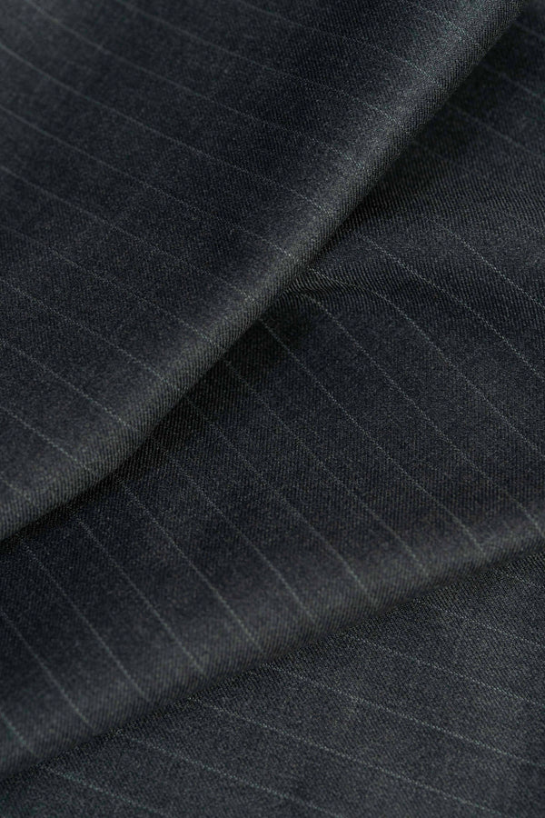 CERRUTI 1881 Charcoal Stripe Nobility Super 150's Wool (V23764)-3.2m