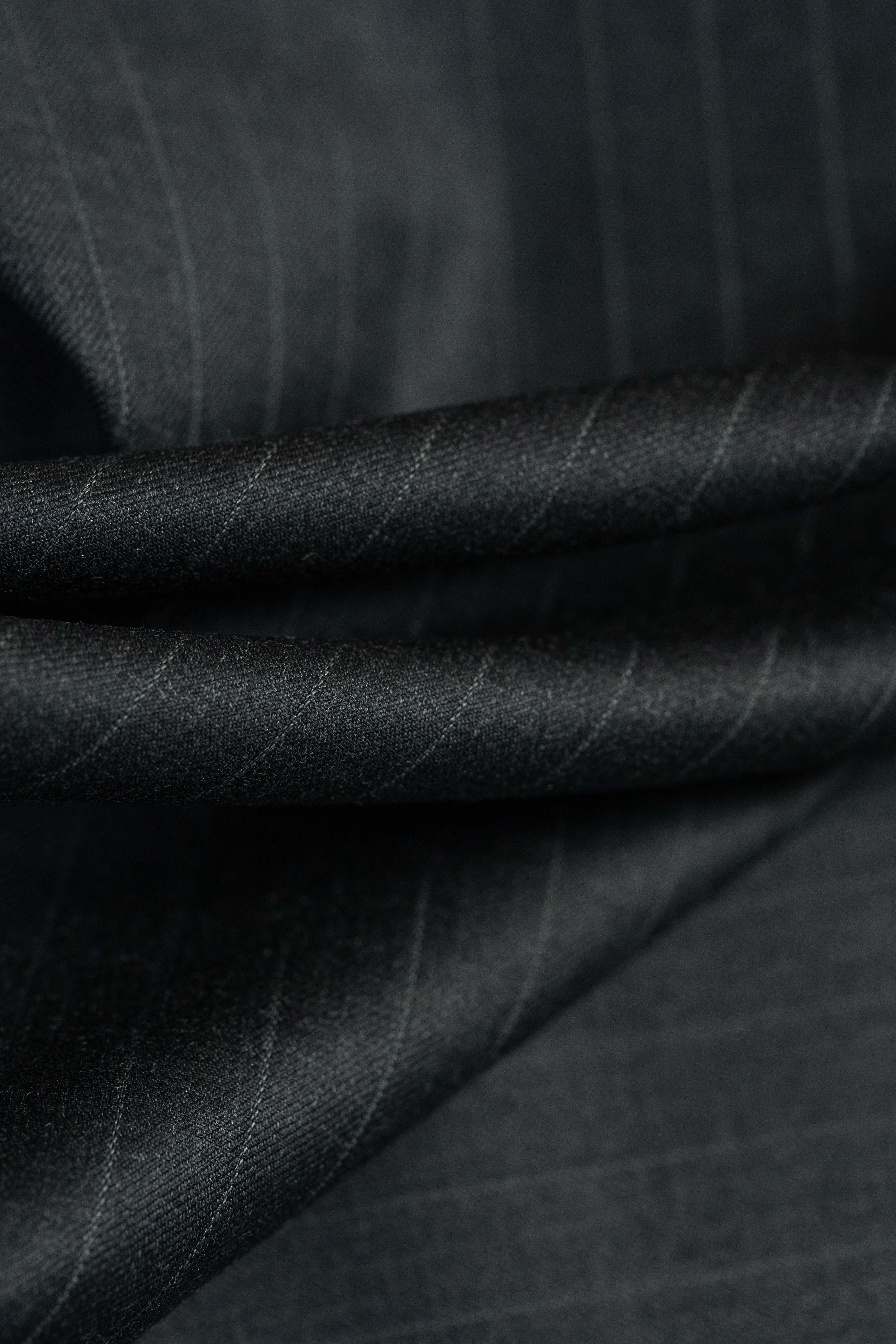 CERRUTI 1881 Charcoal Stripe Nobility Super 150's Wool (V23764)-3.2m - Yoo's Club