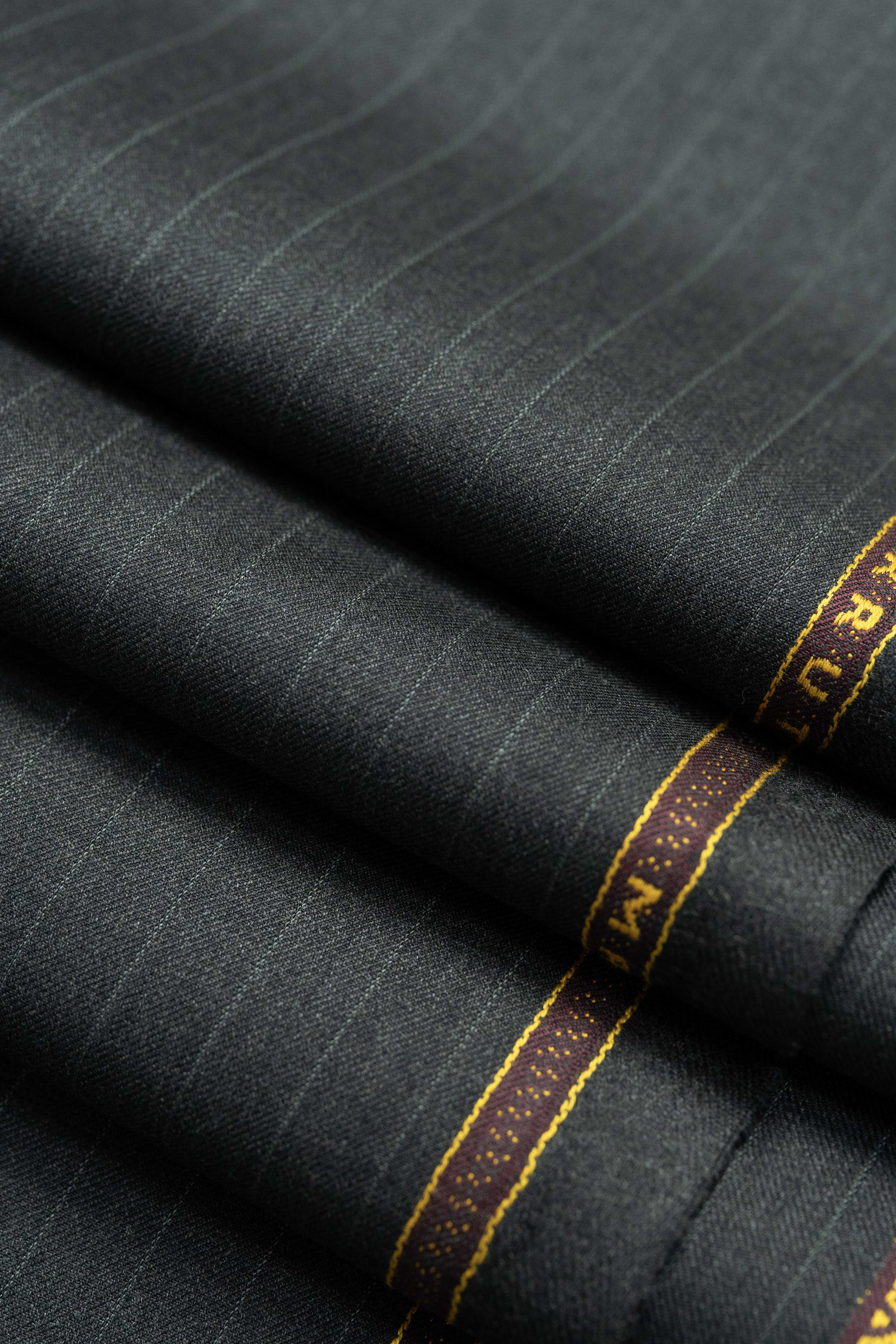 CERRUTI 1881 Charcoal Stripe Nobility Super 150's Wool (V23764)-3.2m - Yoo's Club