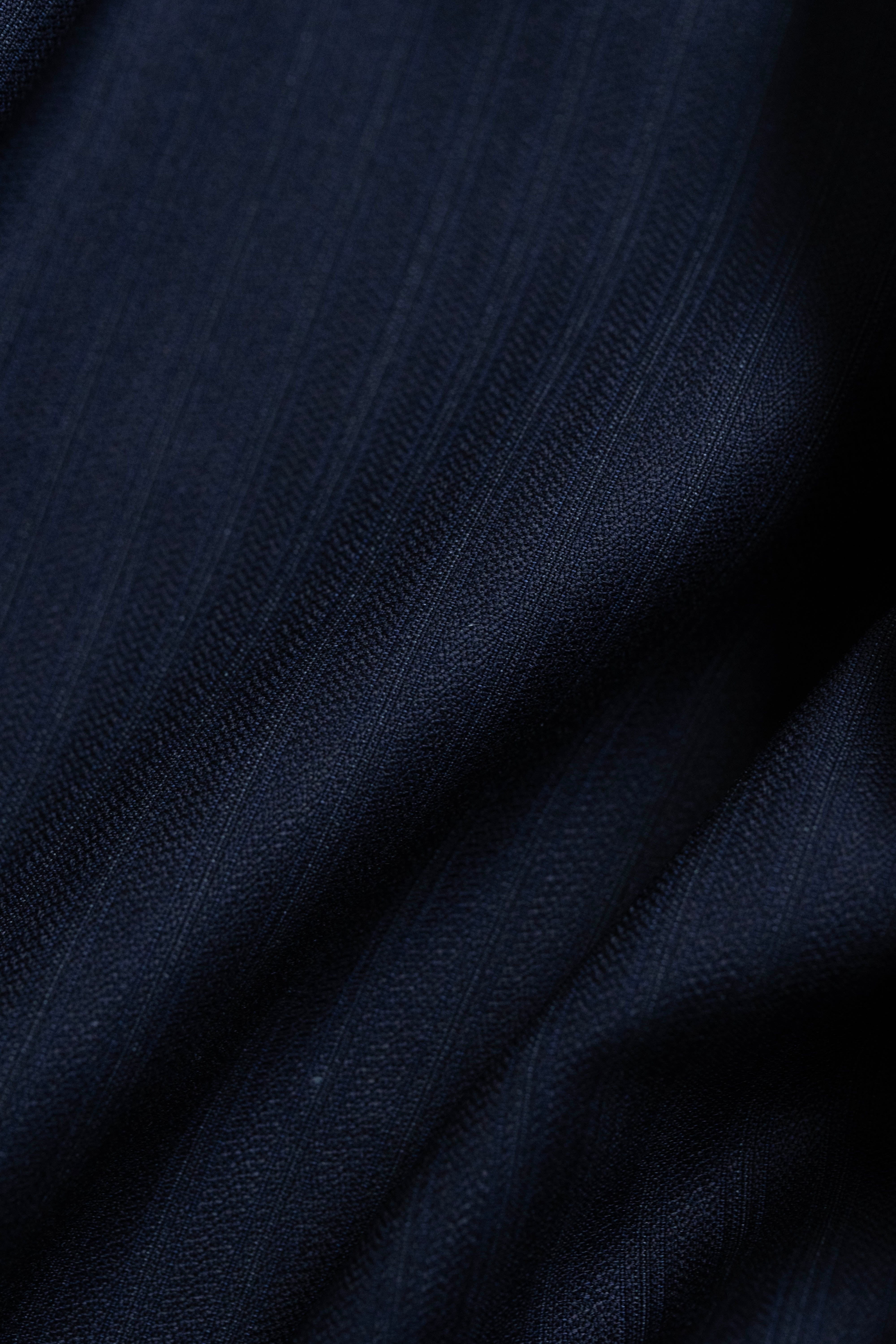 Dark Navy Stripe Super 110's Merino Wool produced by Loro Piana (V23766)-3.1m - Yoo's Club