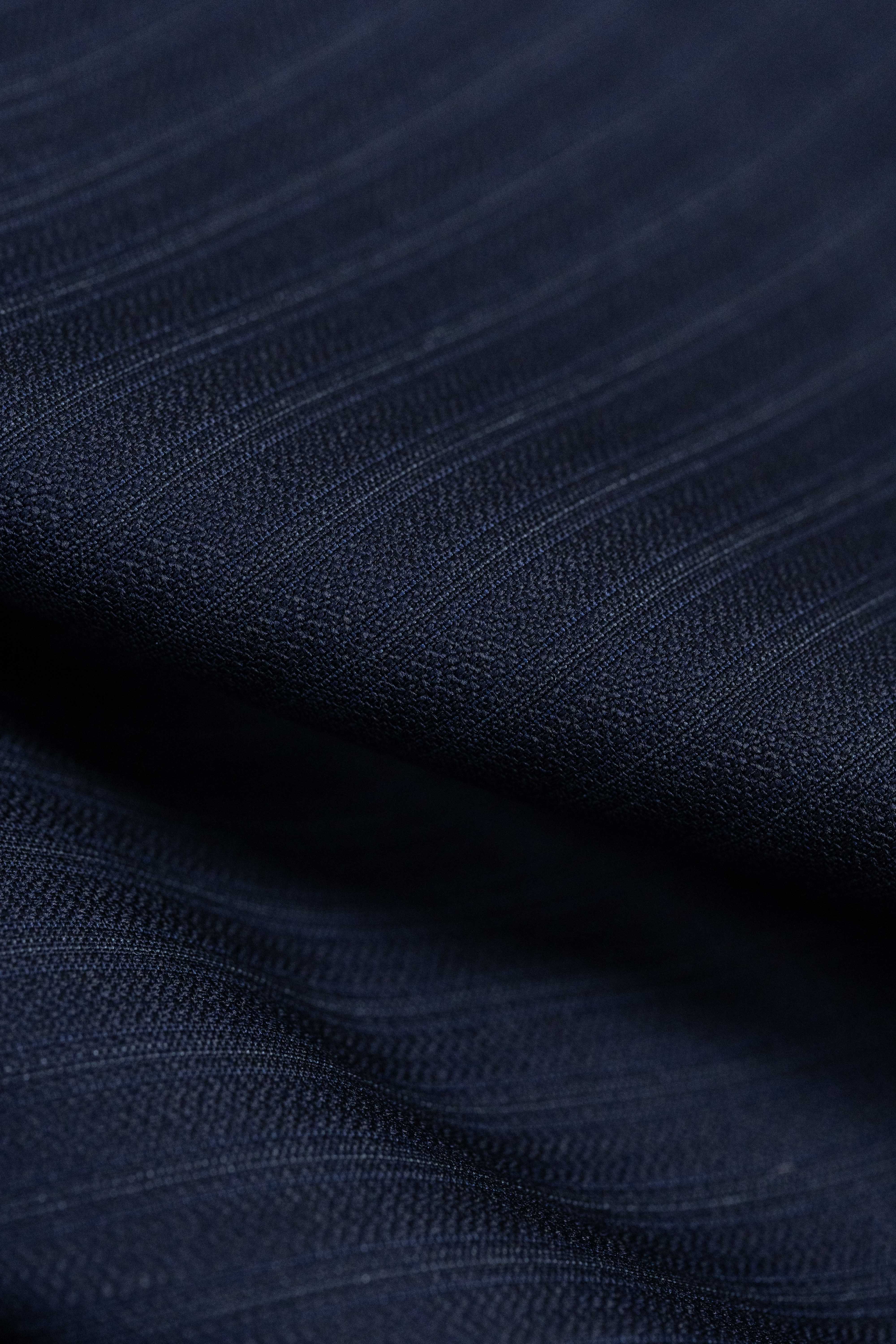 Dark Navy Stripe Super 110's Merino Wool produced by Loro Piana (V23766)-3.1m - Yoo's Club