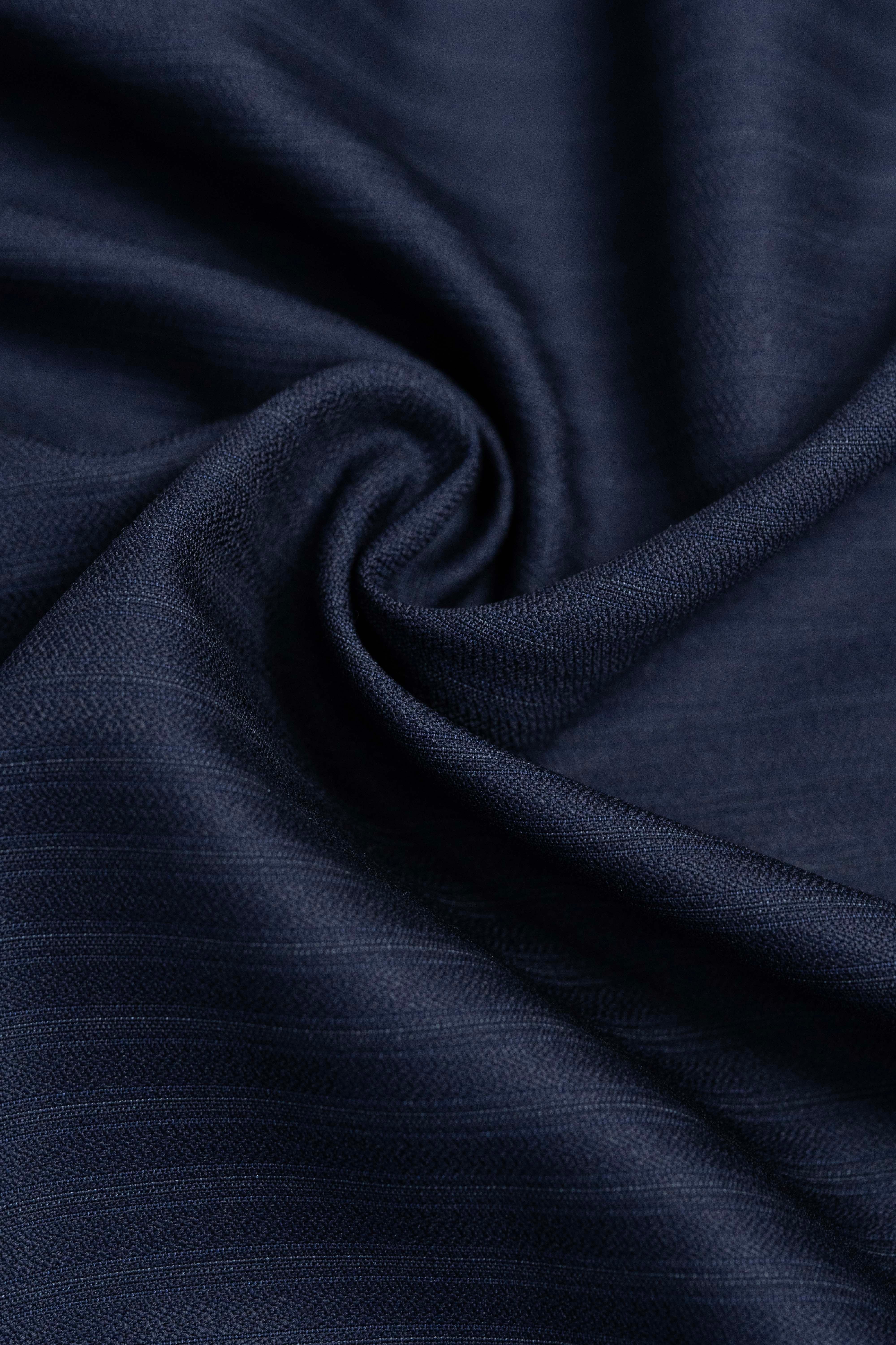 Dark Navy Stripe Super 110's Merino Wool produced by Loro Piana (V23766)-3.1m - Yoo's Club