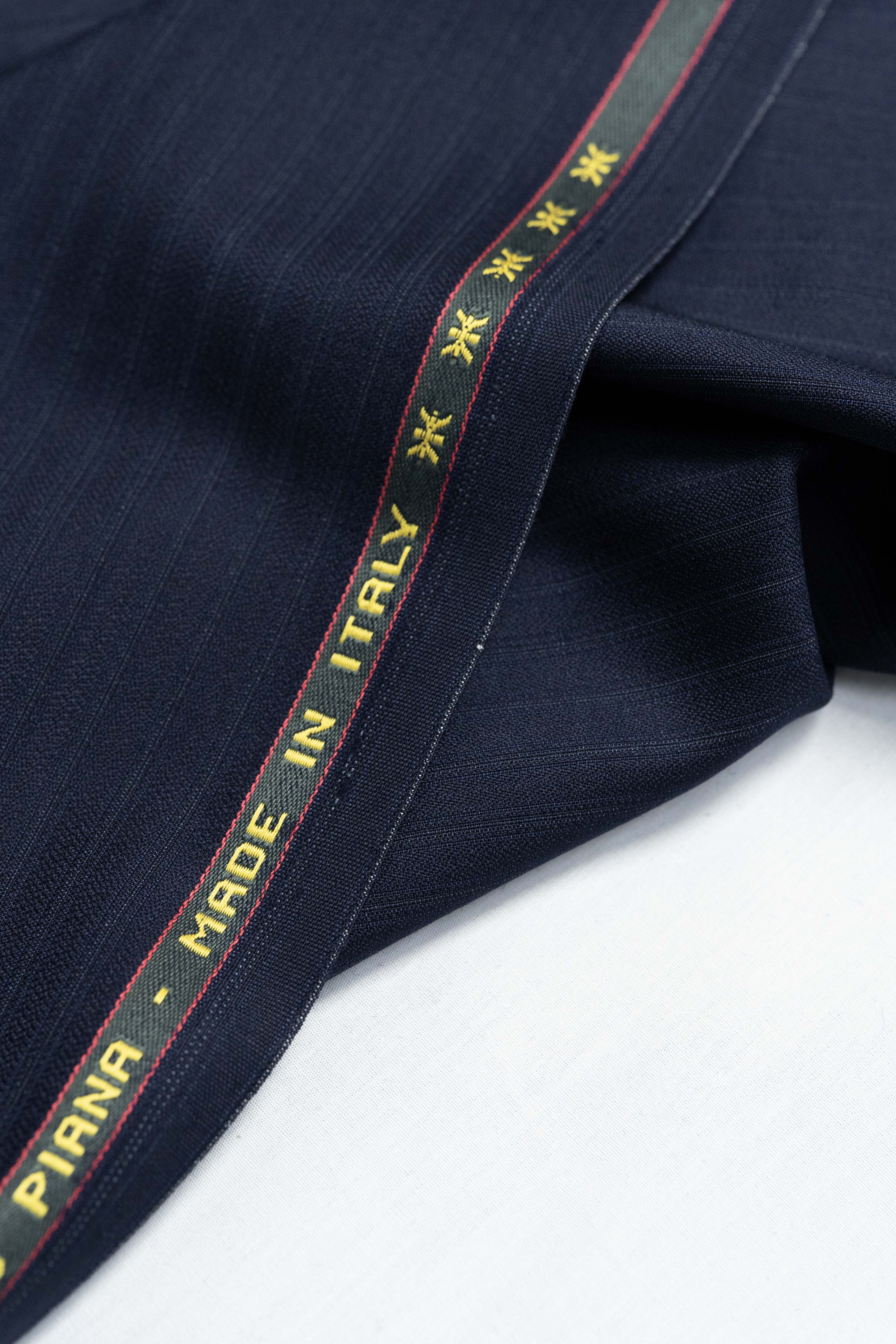Dark Navy Stripe Super 110's Merino Wool produced by Loro Piana (V23766)-3.1m - Yoo's Club