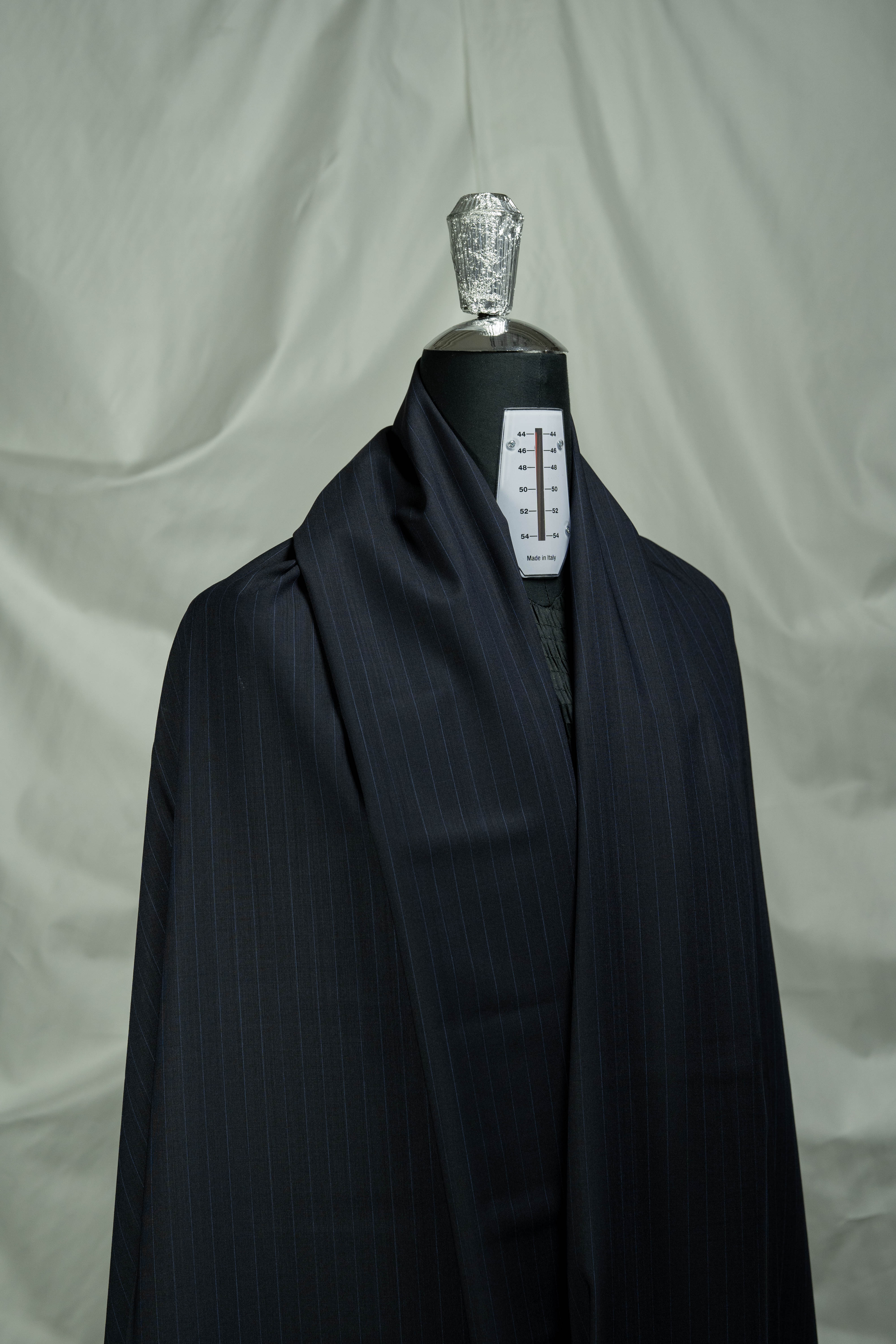 Italy Black Stripe High Lightweight Twist Suit Fabric (V23729)-3m - Yoo's Club