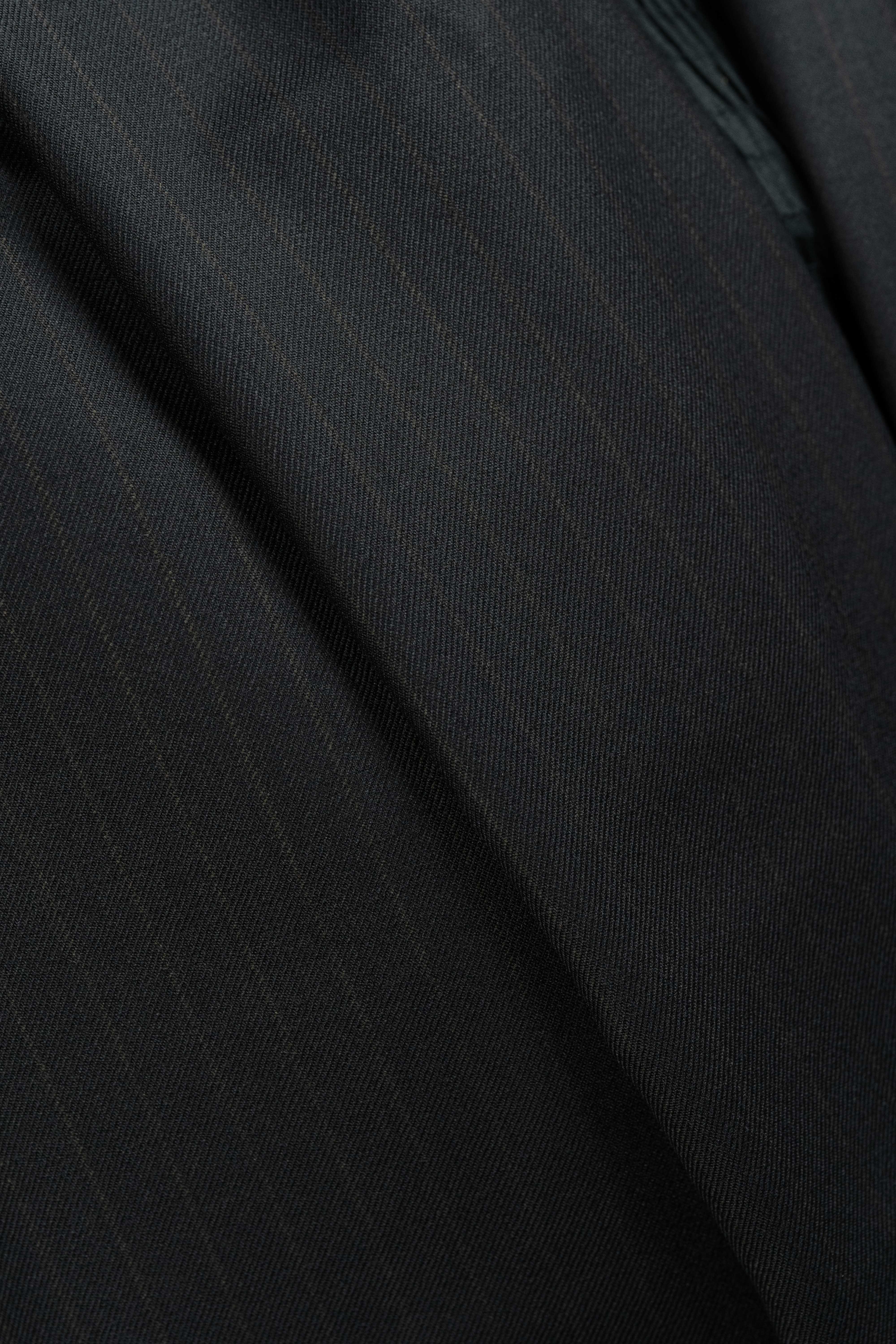 Yves Saint Laurent Black Copper Stripe Super 150's Wool & Cashmere Fabric -3.1m - Yoo's Club