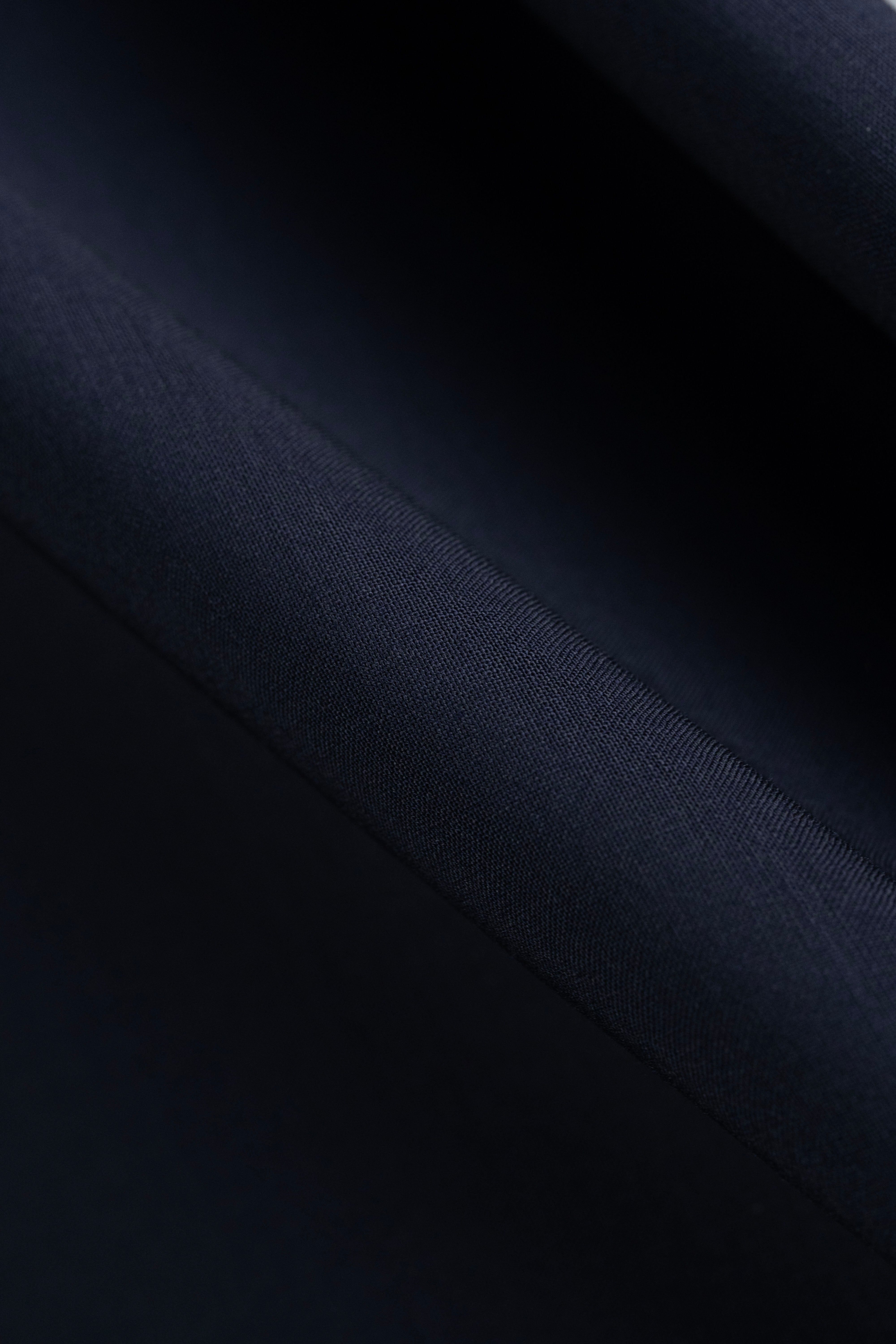 Italy Midnight Blue High Twist Lightweight Wool Suiting Fabric (V23734) -3m - Yoo's Club