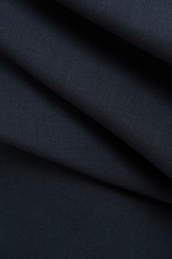 England Black Super 100's Wool Suiting Fabric (V23737) -3m