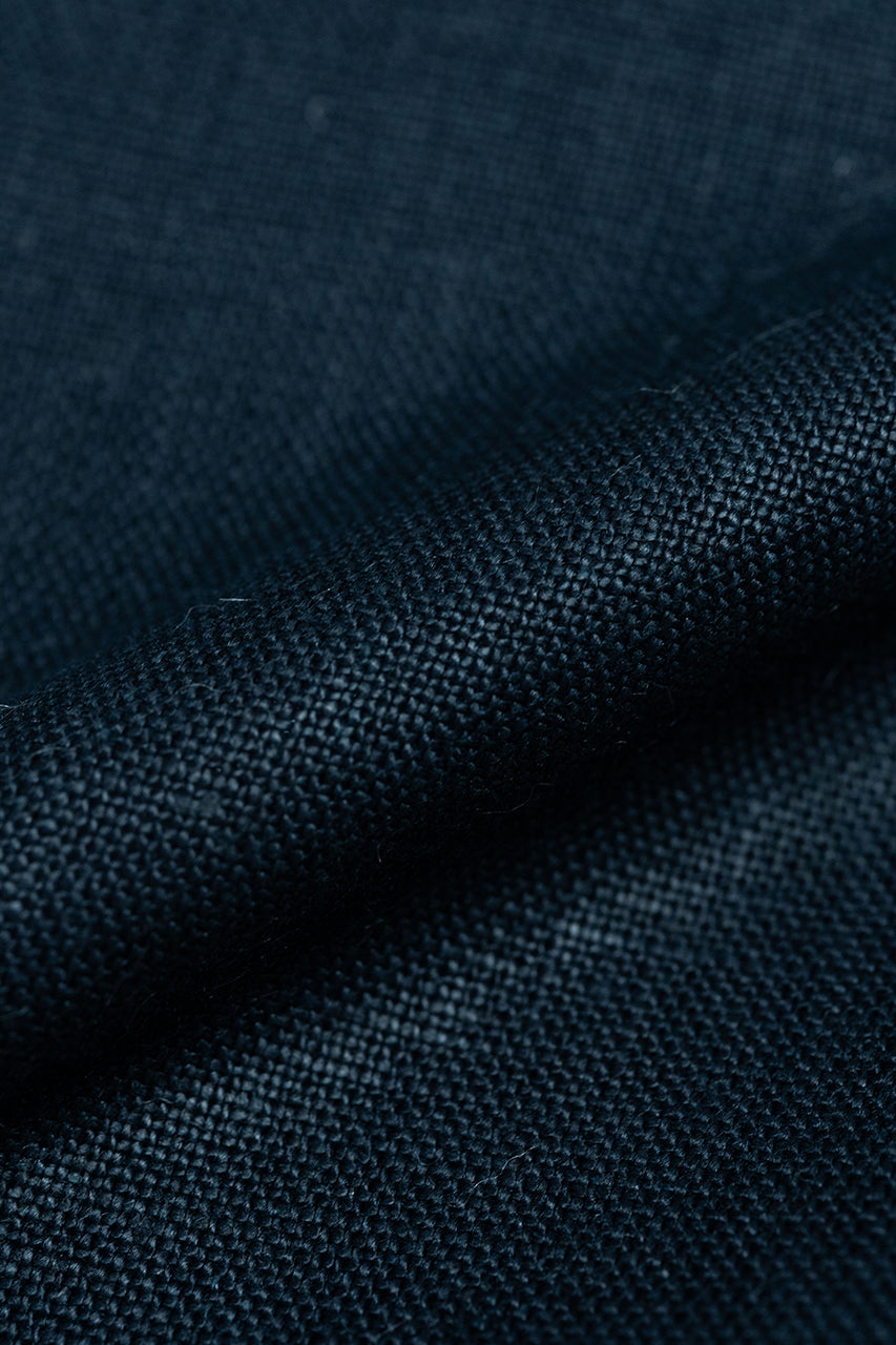Spence Bryson Dark Navy Basketweave 380g Linen L3139N - Yoo's Club