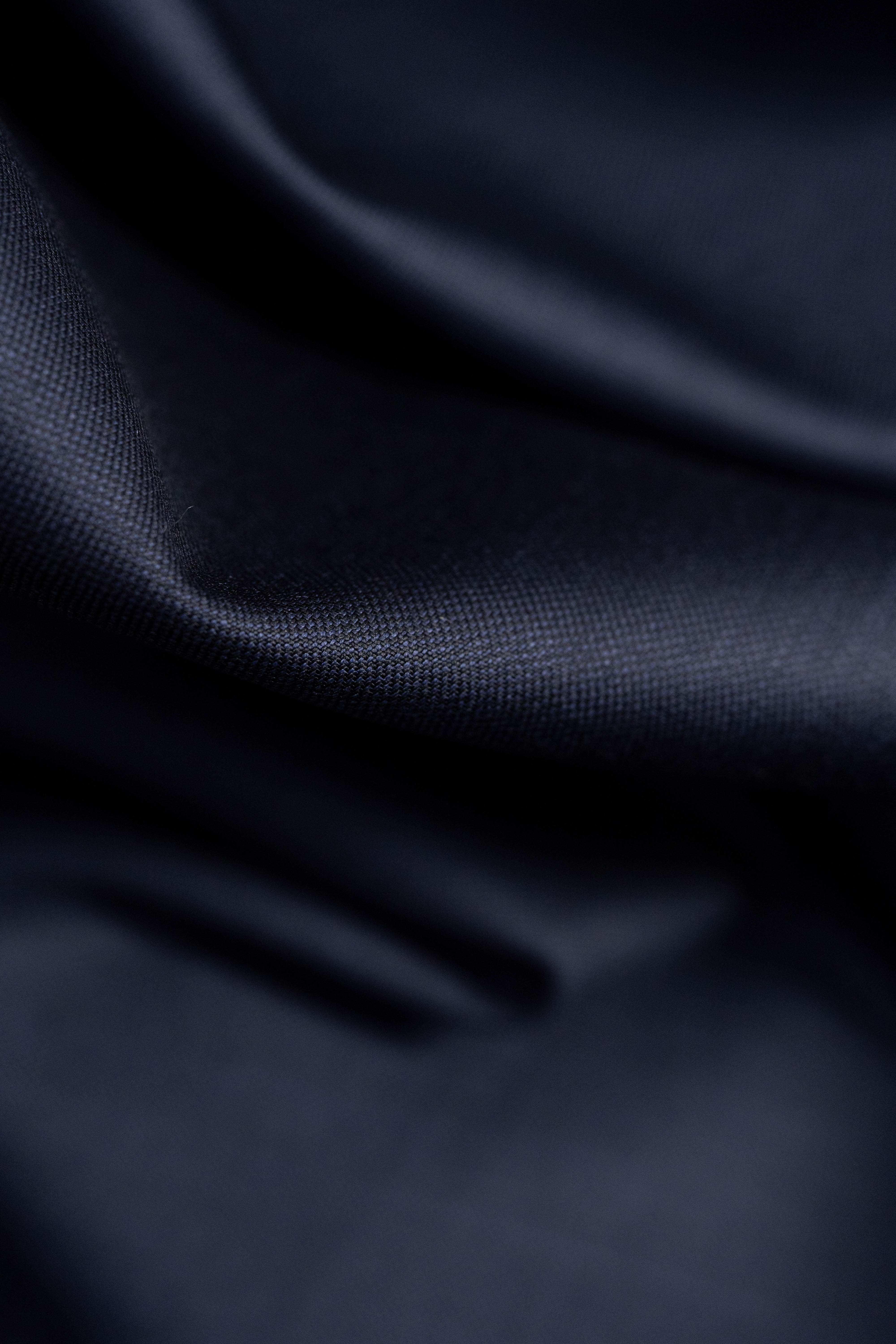 Fratelli Tallia Di Delfino Dark Navy Super 130's Wool Suiting Fabric- 1.5 Meters - Yoo's Club