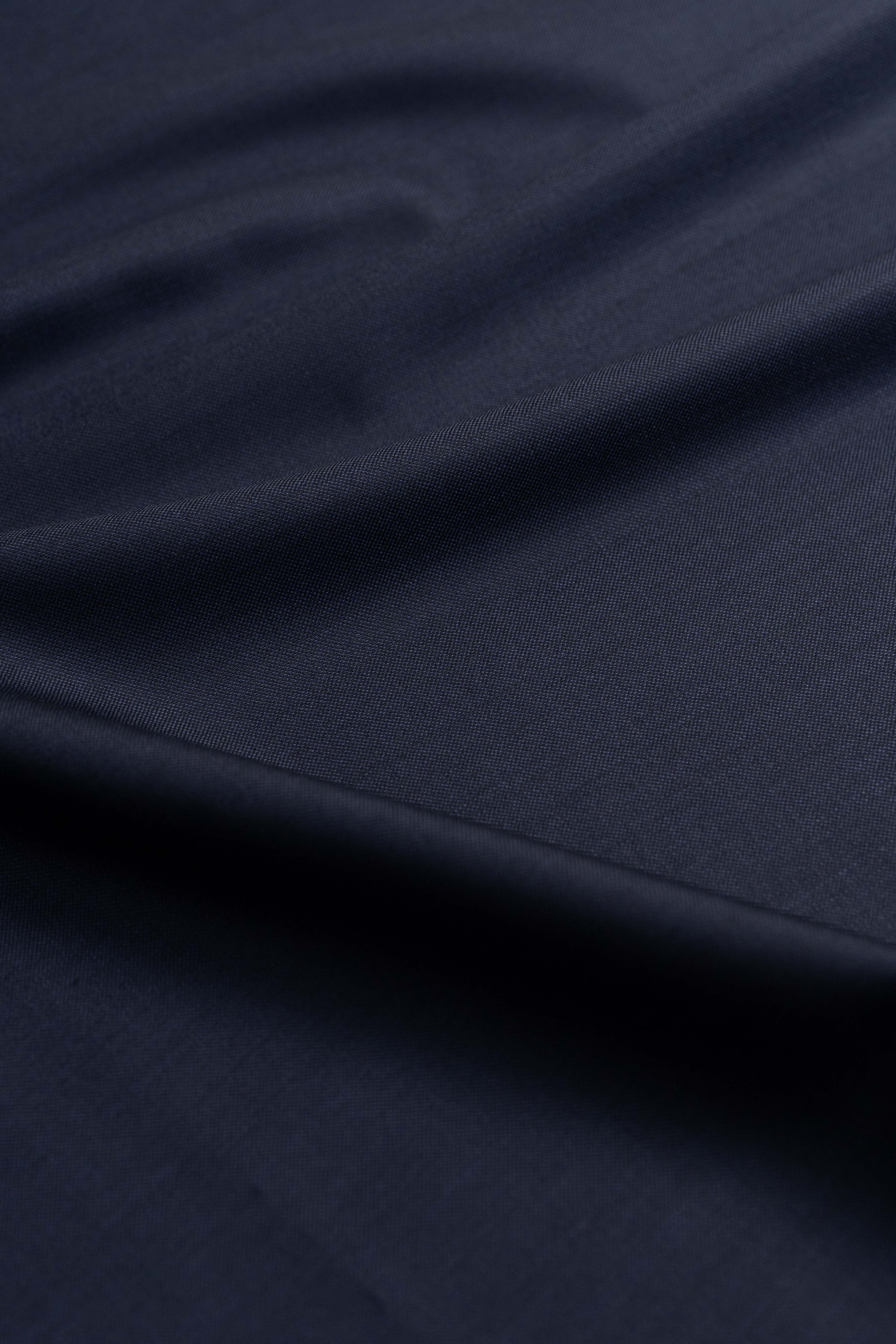 Fratelli Tallia Di Delfino Dark Navy Super 130's Wool Suiting Fabric- 1.5 Meters - Yoo's Club